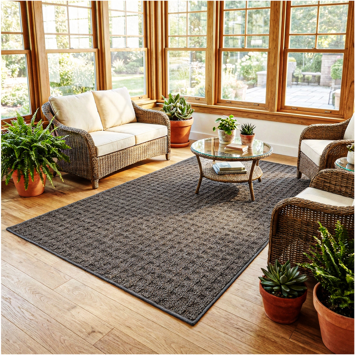 Quadrille Berber Pattern Indoor Area Rug – Custom Sizes