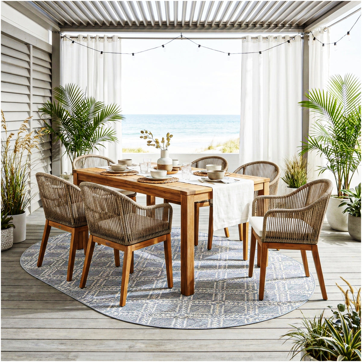 Belmar Custom Size Indoor & Outdoor Area Rug
