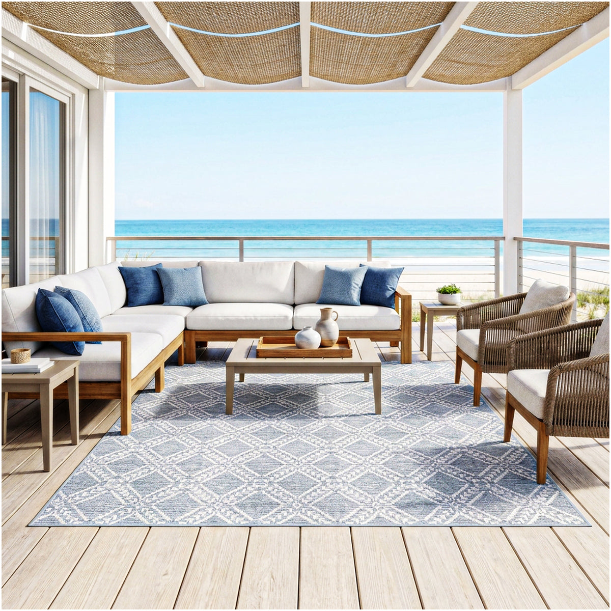 Belmar Custom Size Indoor & Outdoor Area Rug