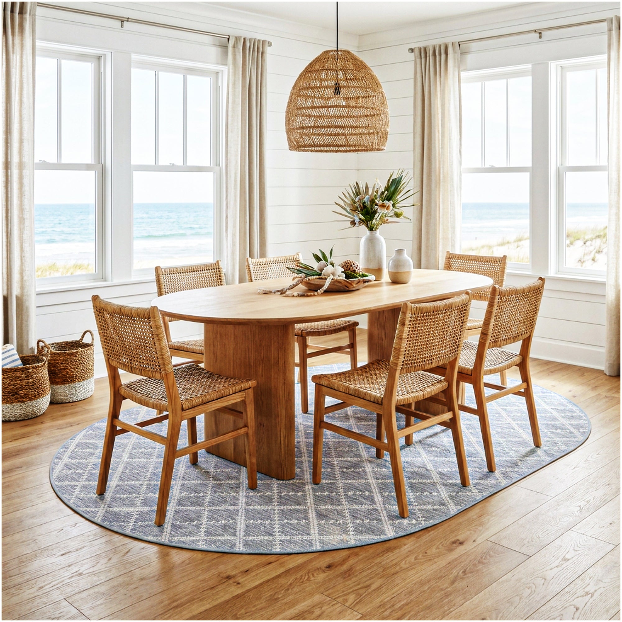 Sea Bright Sea Mist Blue Indoor-Outdoor Patio Area Rug – Custom Cut