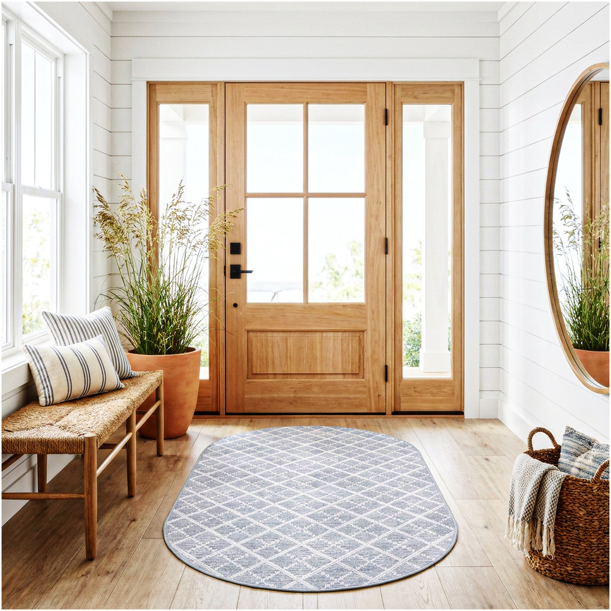 Sea Bright Sea Mist Blue Indoor-Outdoor Patio Area Rug – Custom Cut
