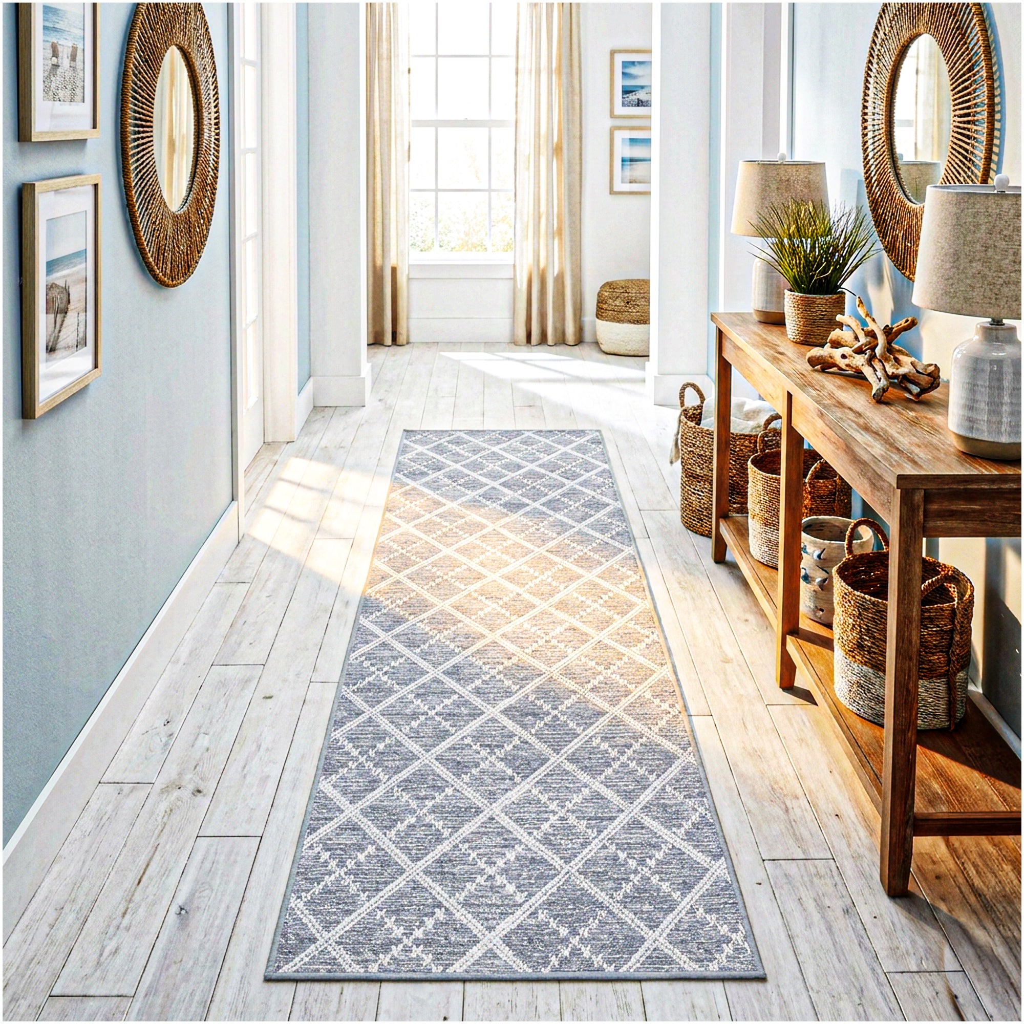 Sea Bright Sea Mist Blue Indoor-Outdoor Patio Area Rug – Custom Cut
