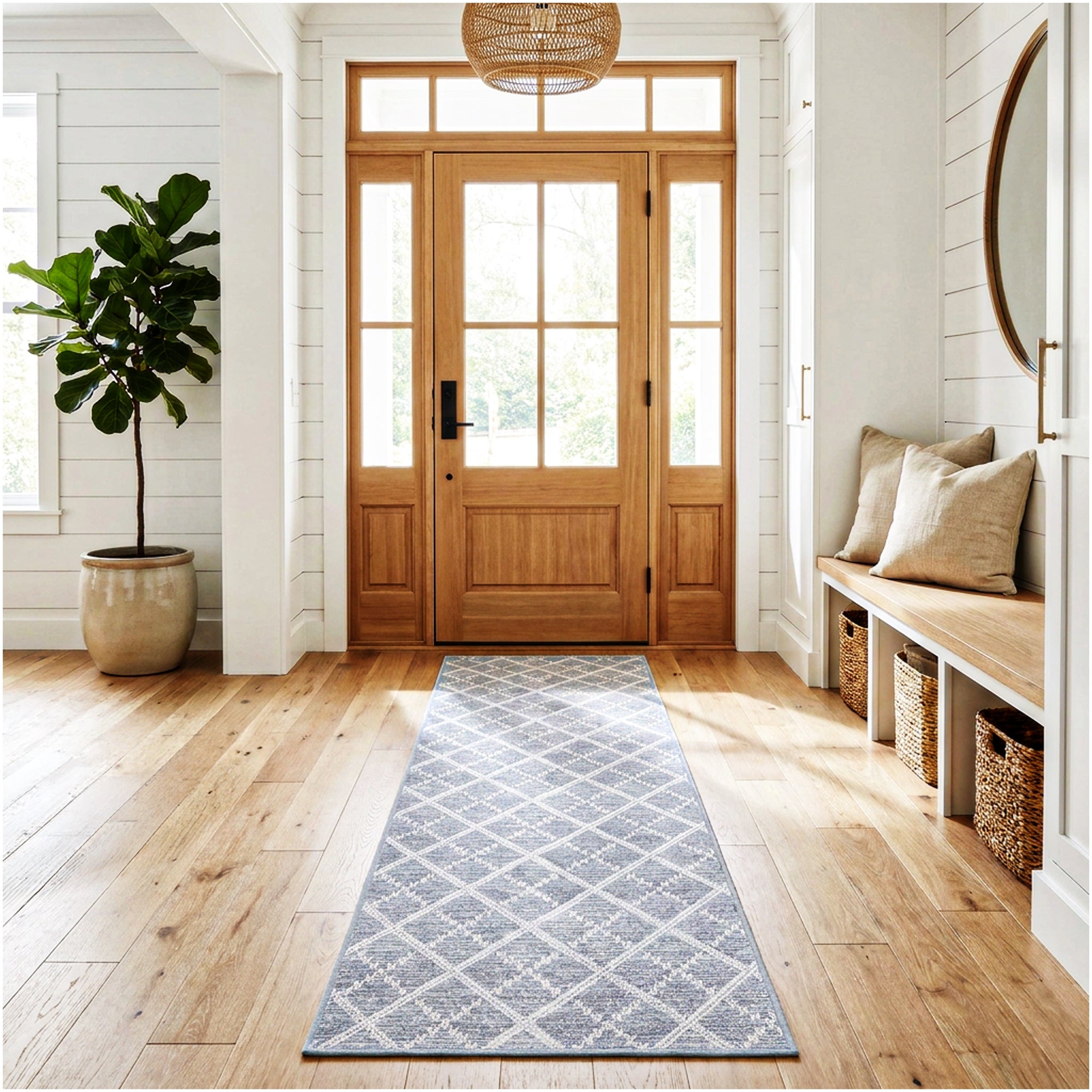 Sea Bright Sea Mist Blue Indoor-Outdoor Patio Area Rug – Custom Cut