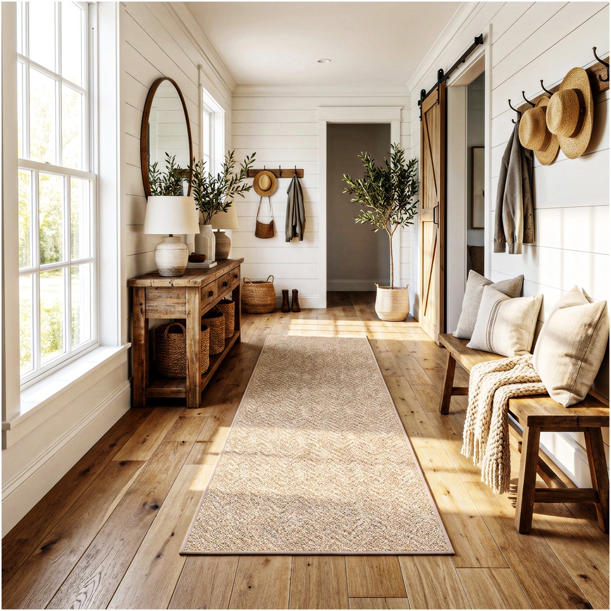 Neutral Geometric Weave Indoor Area Rug | Standard Sizes & Colors