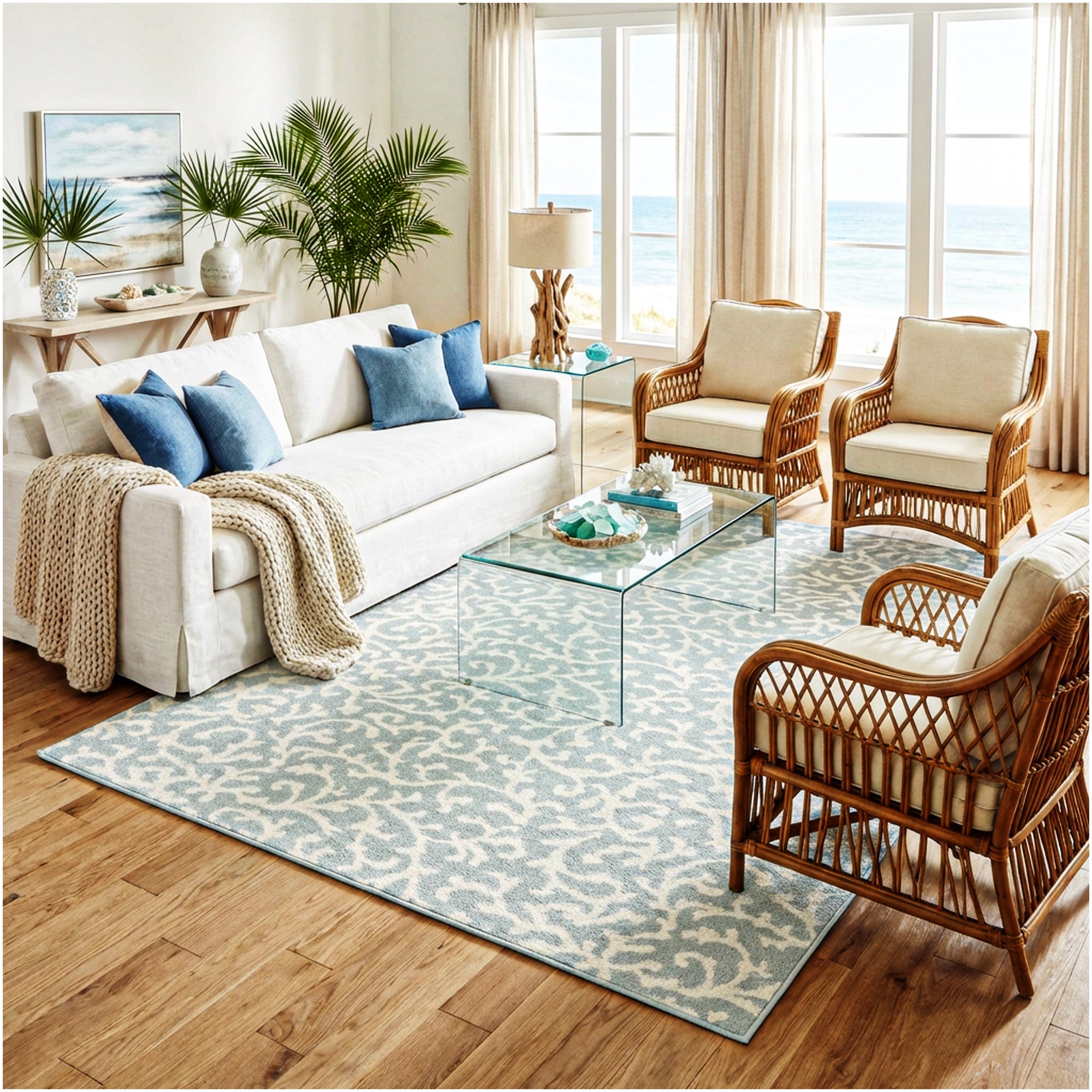 Milliken Coral Springs Indoor Area Rug | Standard Sizes & Color Options