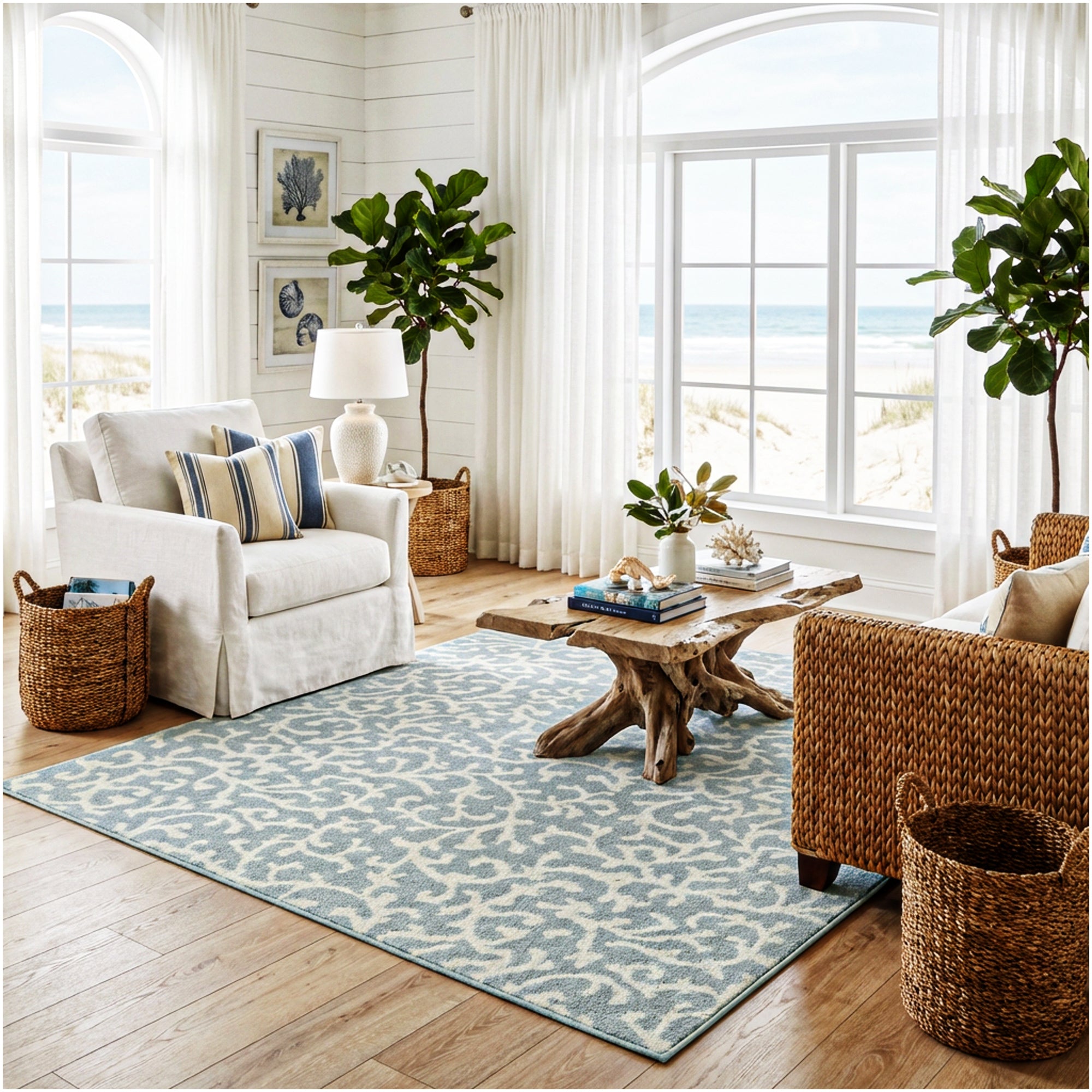 Milliken Coral Springs Indoor Area Rug | Standard Sizes & Color Options