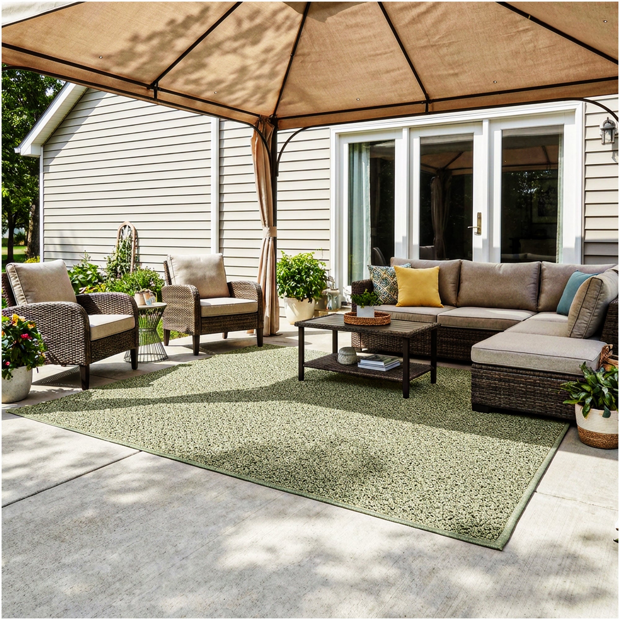 Natural Path Indoor/Outdoor Area Rug – Custom Sizes, 6 Colors