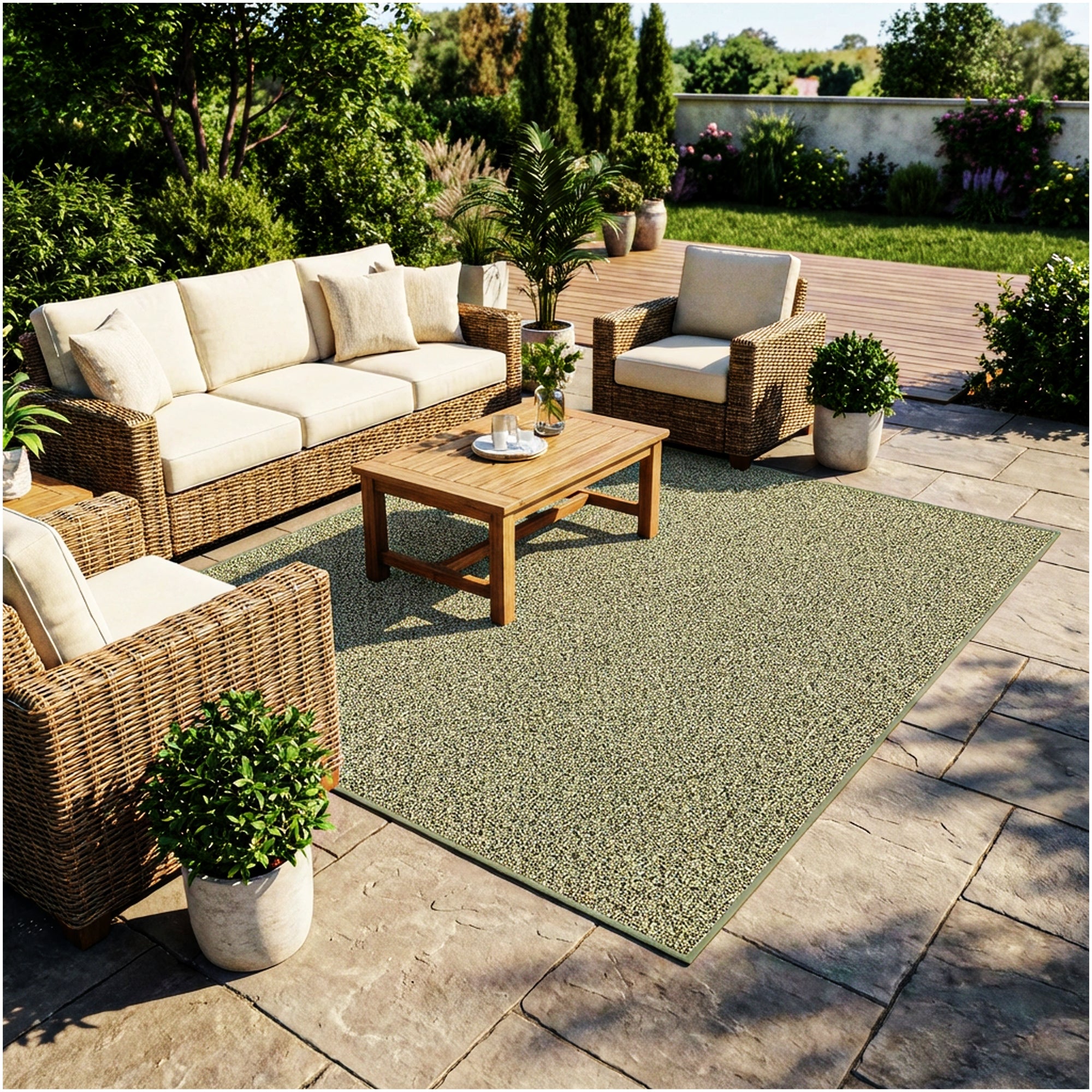 Natural Path Indoor/Outdoor Area Rug – Custom Sizes, 6 Colors