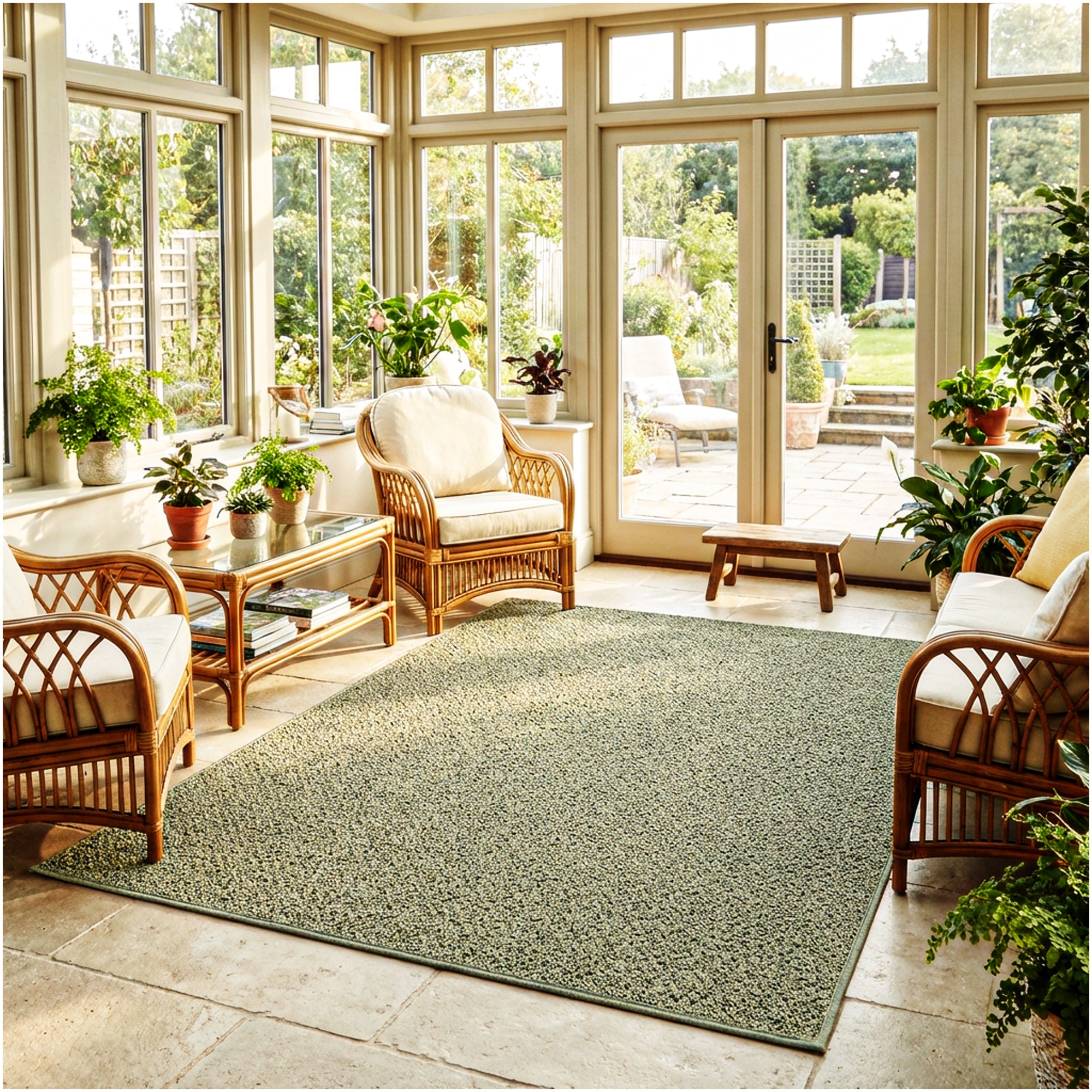Natural Path Indoor/Outdoor Area Rug – Custom Sizes, 6 Colors