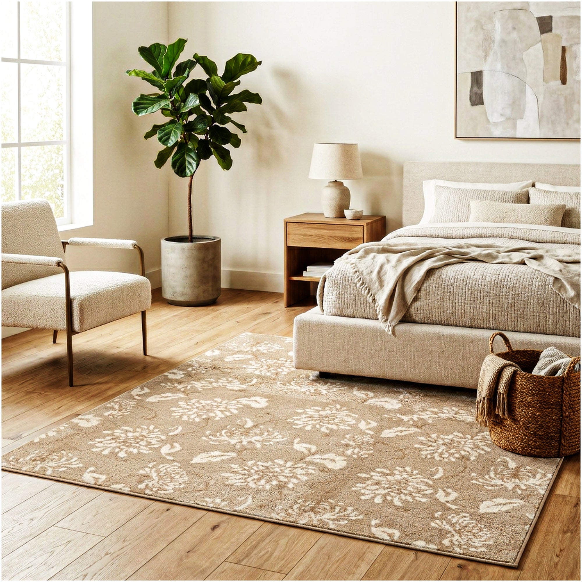 Milliken Grand Fleur Indoor Area Rug – Floral Design, Multiple Colors
