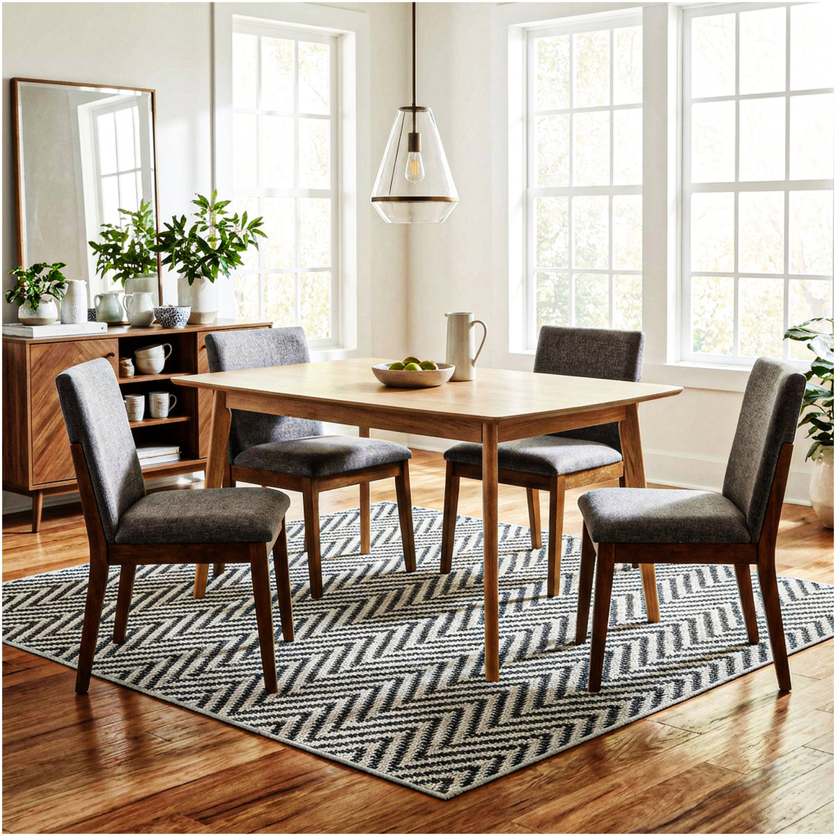 Tortola Chevron Indoor-Outdoor Area Rug | Custom Sizes Available