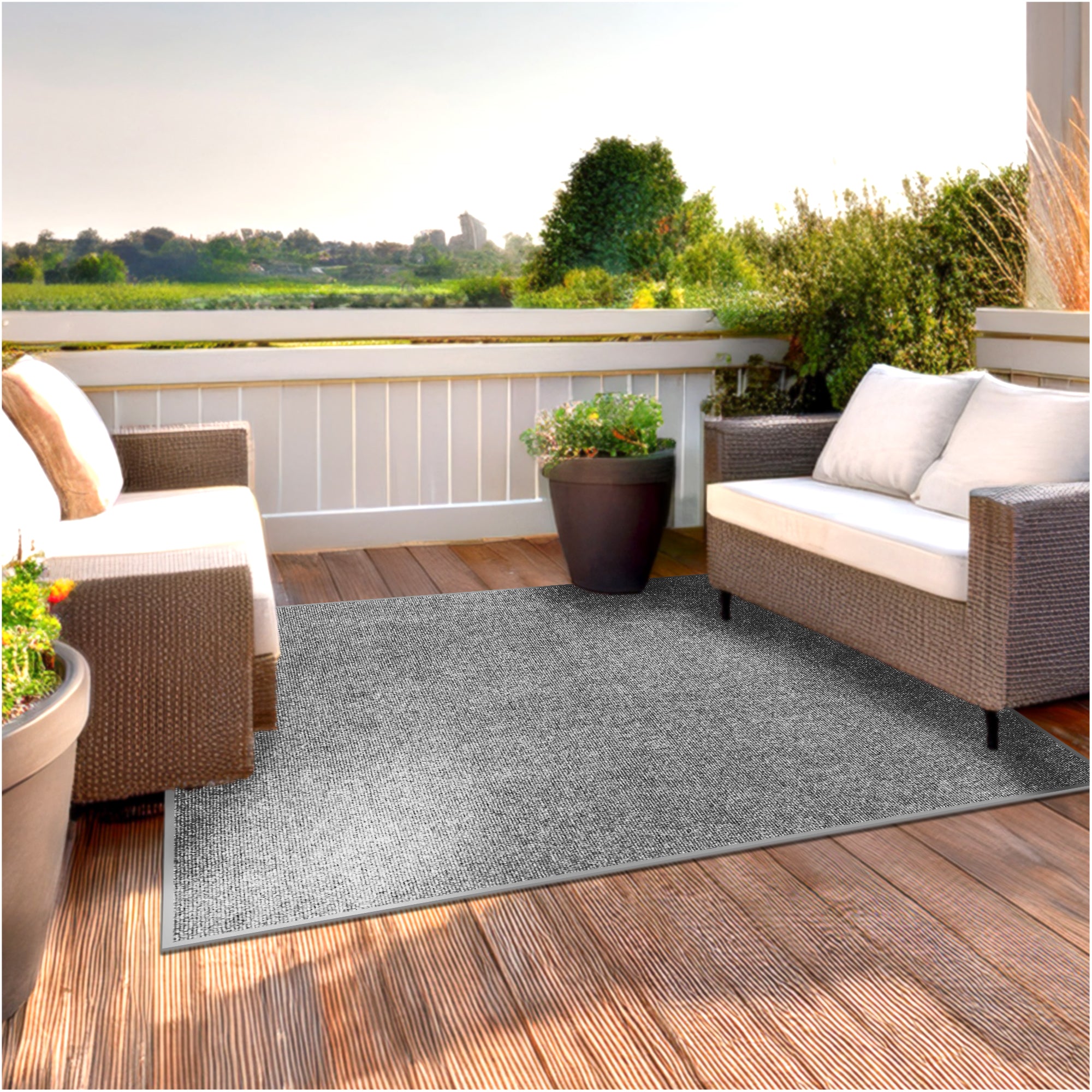 Roanoke Rib Indoor-Outdoor Area Rug in Custom Sizes - Sample