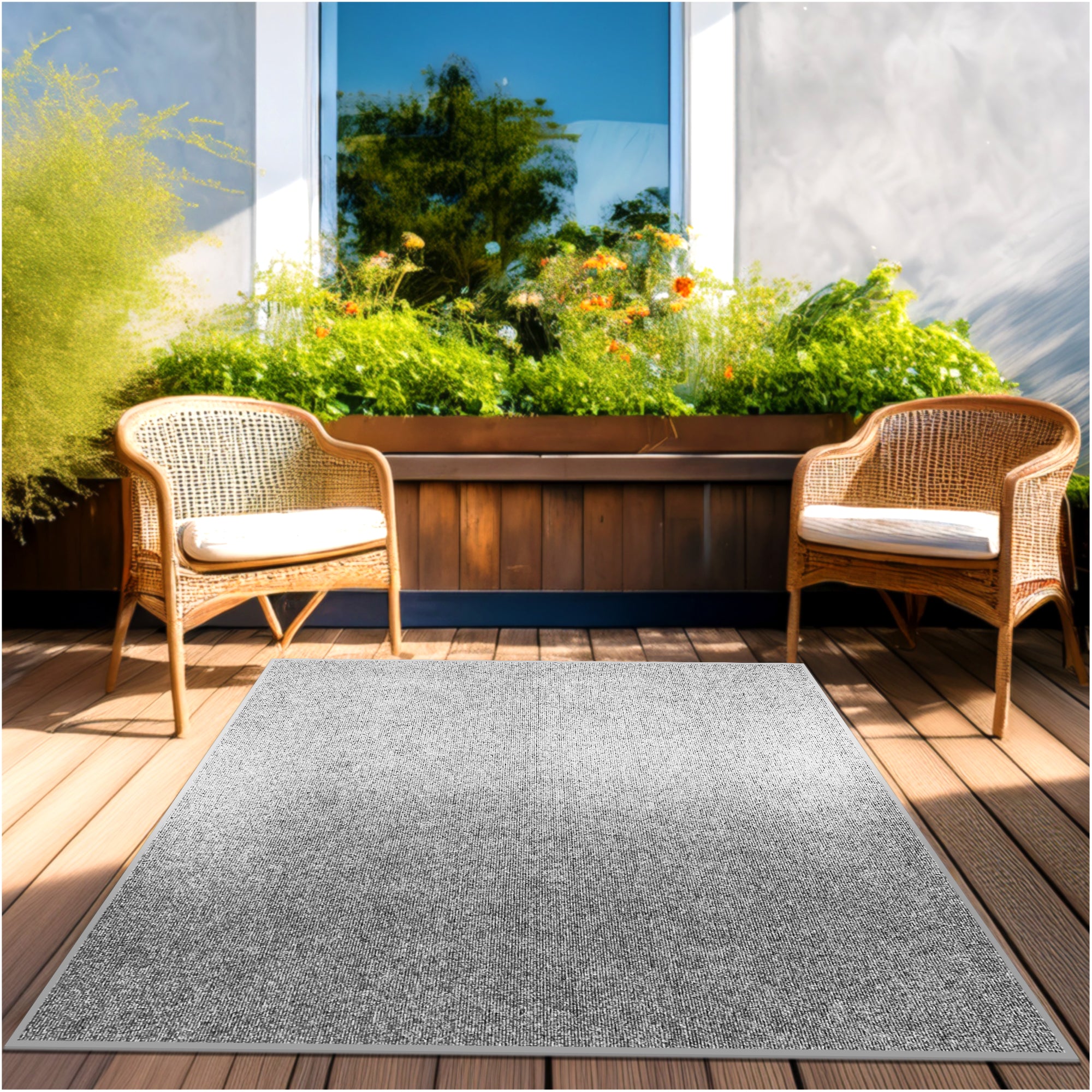 Roanoke Rib Indoor-Outdoor Area Rug in Custom Sizes - Sample