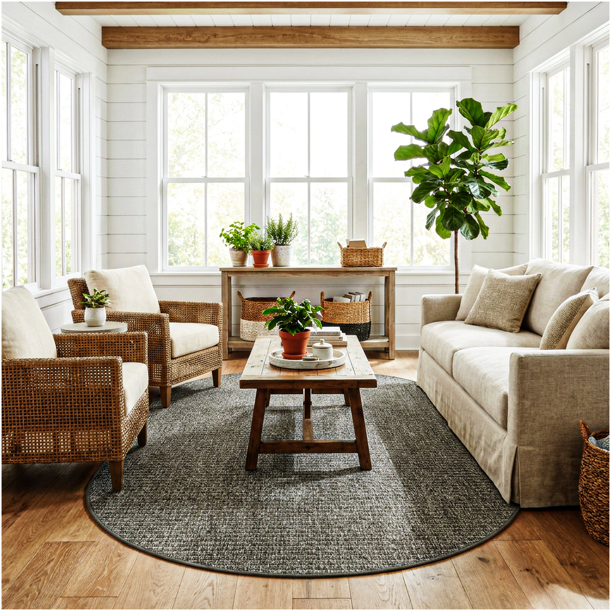 Dominica Indoor Outdoor Area Rug – Custom Size Patio Rug