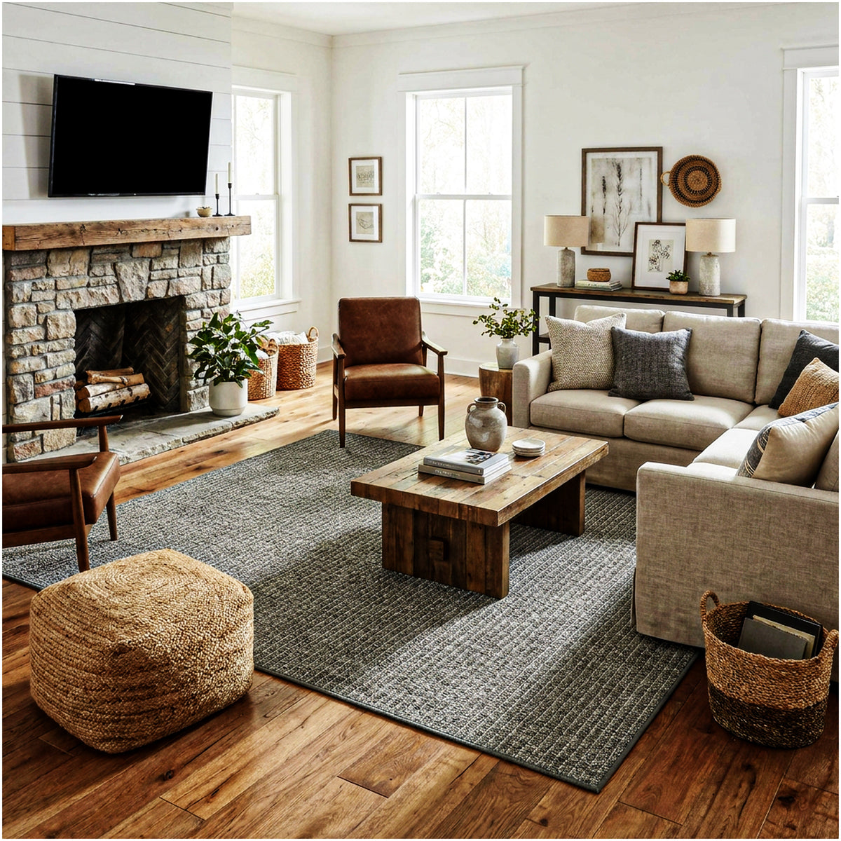 Dominica Indoor Outdoor Area Rug – Custom Size Patio Rug
