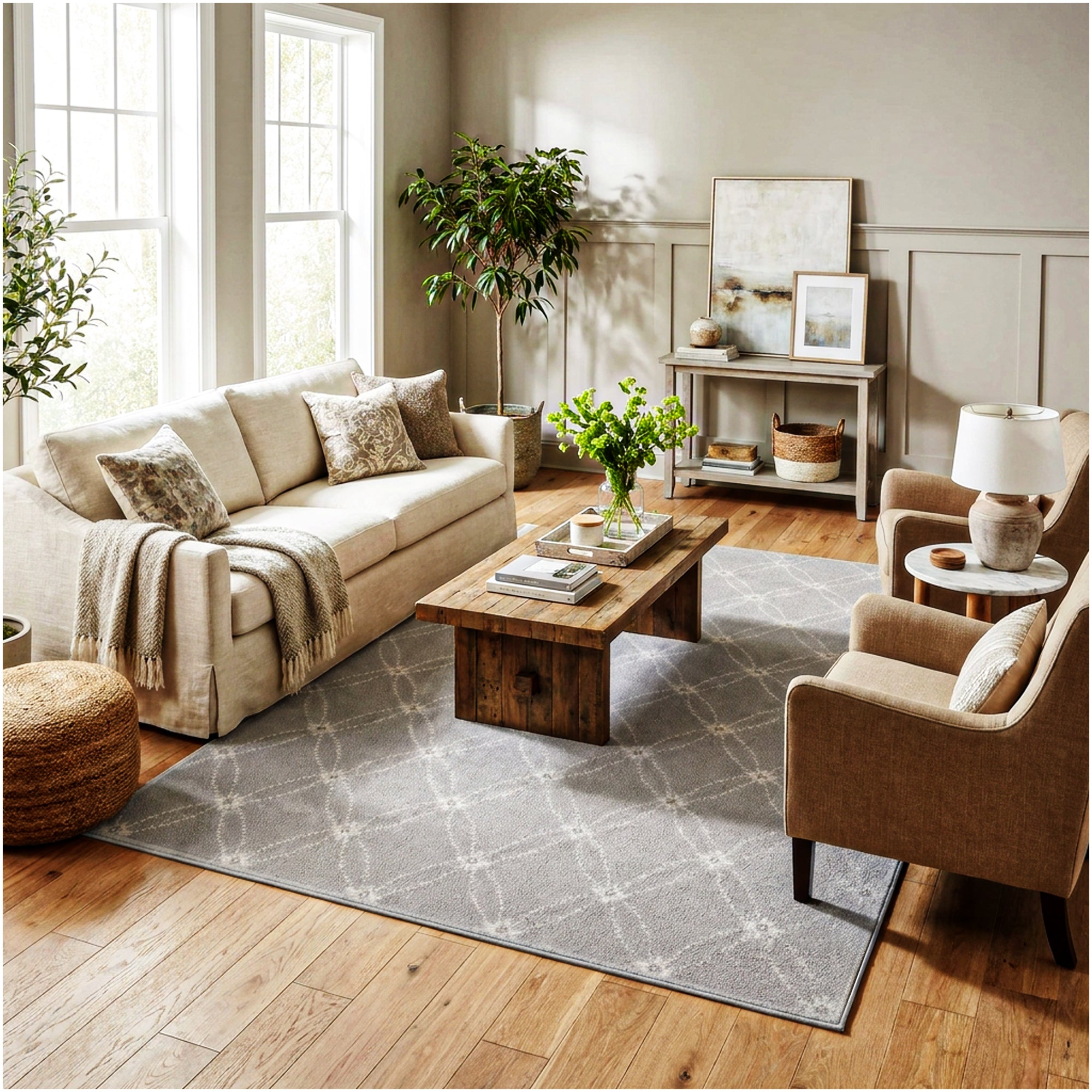 Milliken Charthouse Pattern Indoor Area Rug – 40 oz Cut Pile, Custom Sizes & Colors