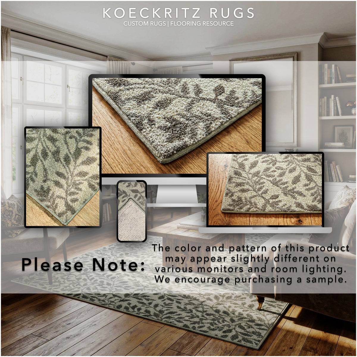 Milliken Hidden Trail Nature Pattern Indoor Area Rug – Custom Sizes