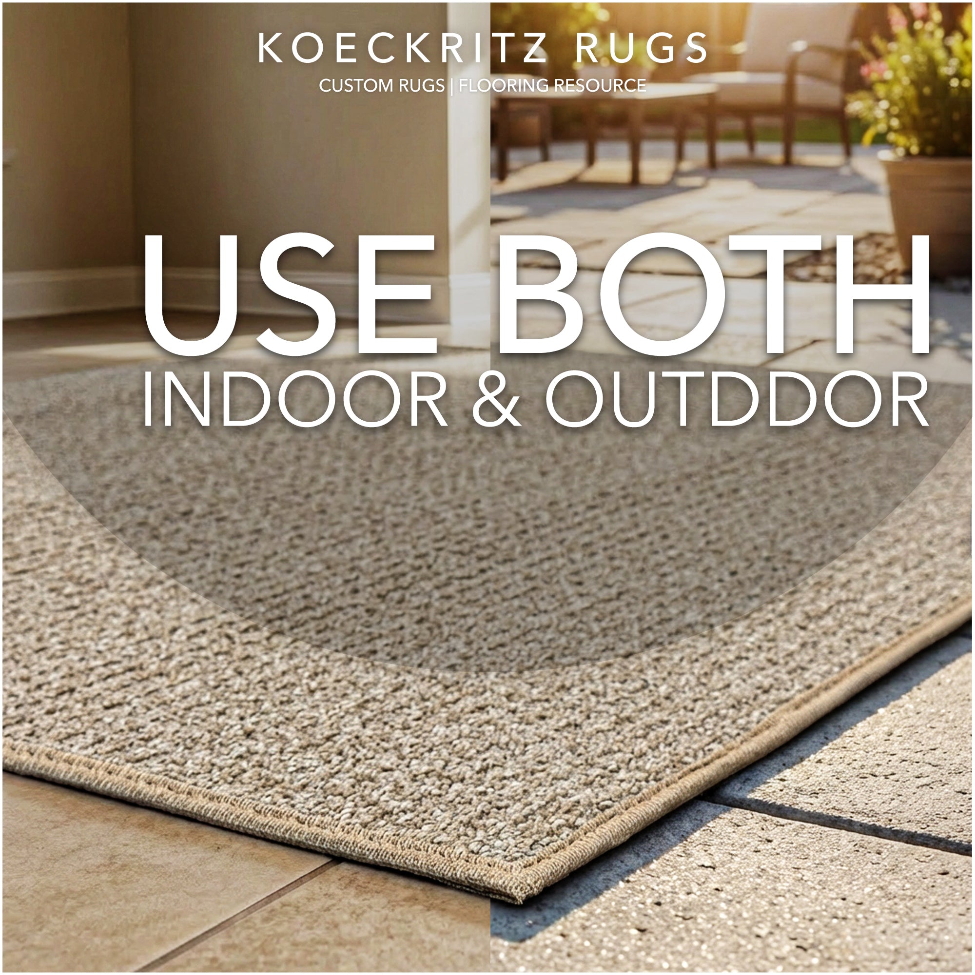 Casual Boucle Indoor/Outdoor Area Rug – Custom Sizes, 6 Colors