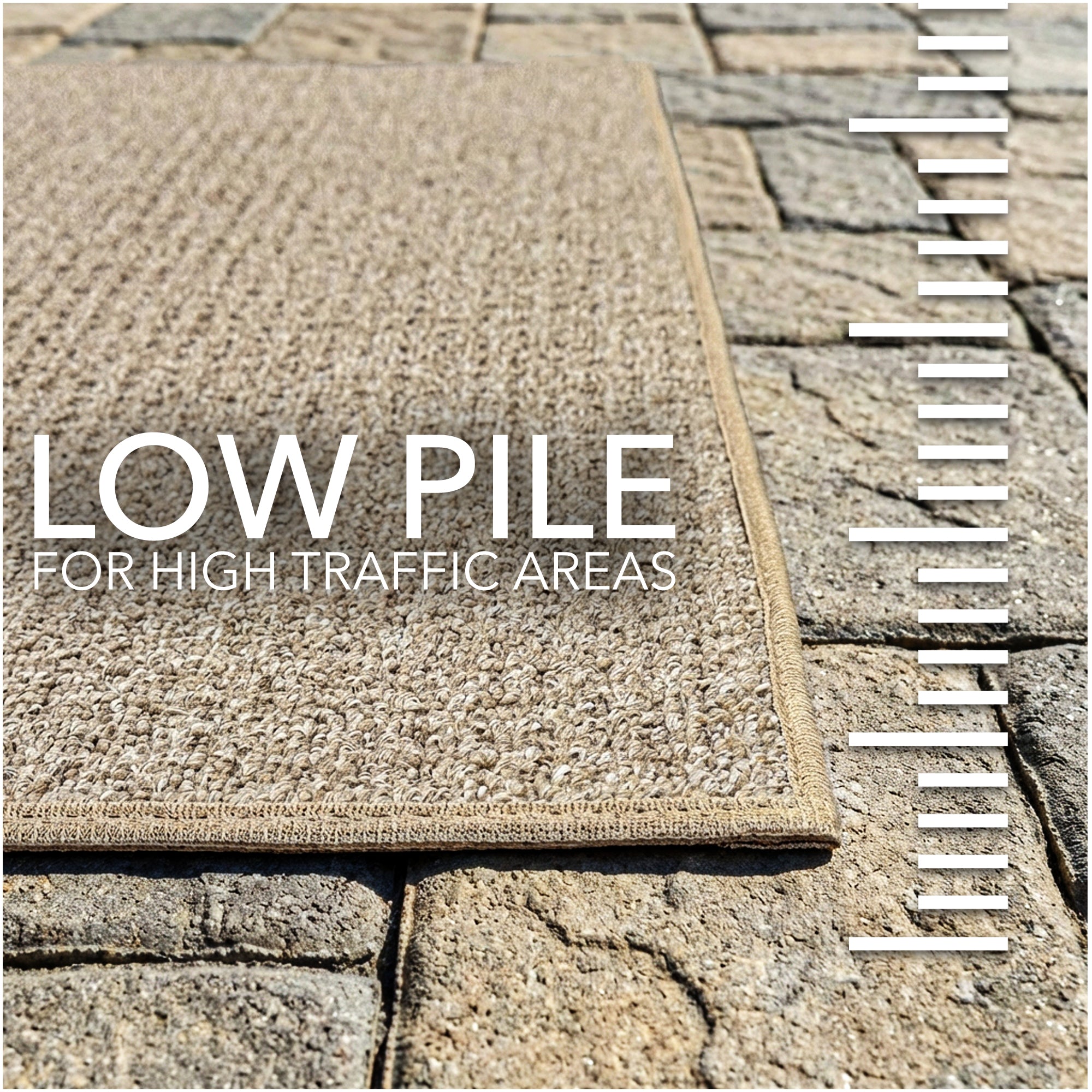 Casual Boucle Indoor/Outdoor Area Rug – Custom Sizes, 6 Colors