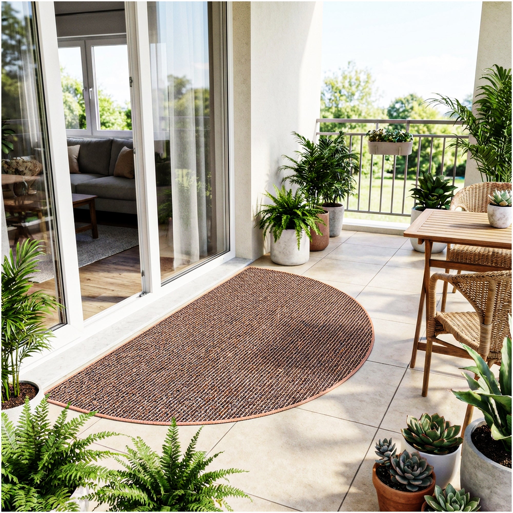 Natural Path Indoor/Outdoor Area Rug – Custom Sizes, 6 Colors