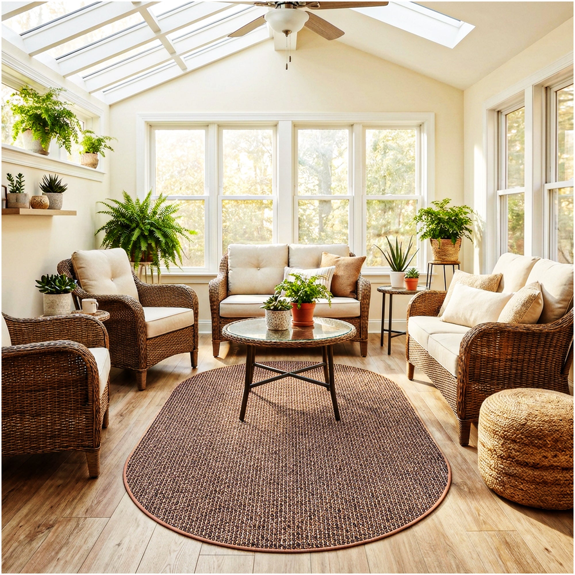 Natural Path Indoor/Outdoor Area Rug – Custom Sizes, 6 Colors