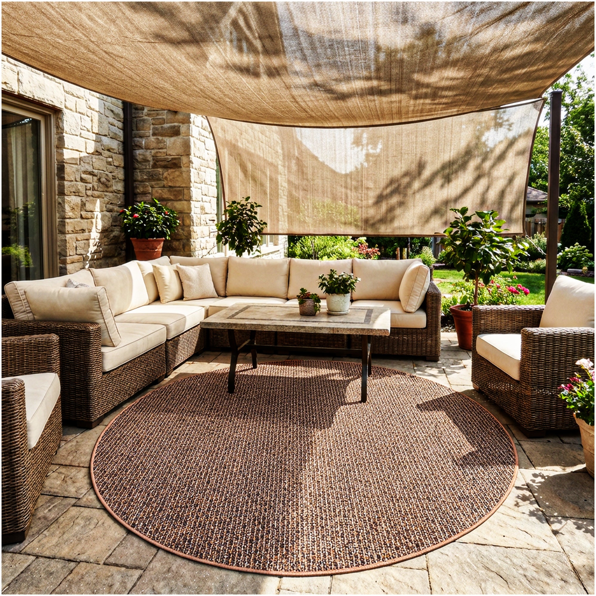 Natural Path Indoor/Outdoor Area Rug – Custom Sizes, 6 Colors