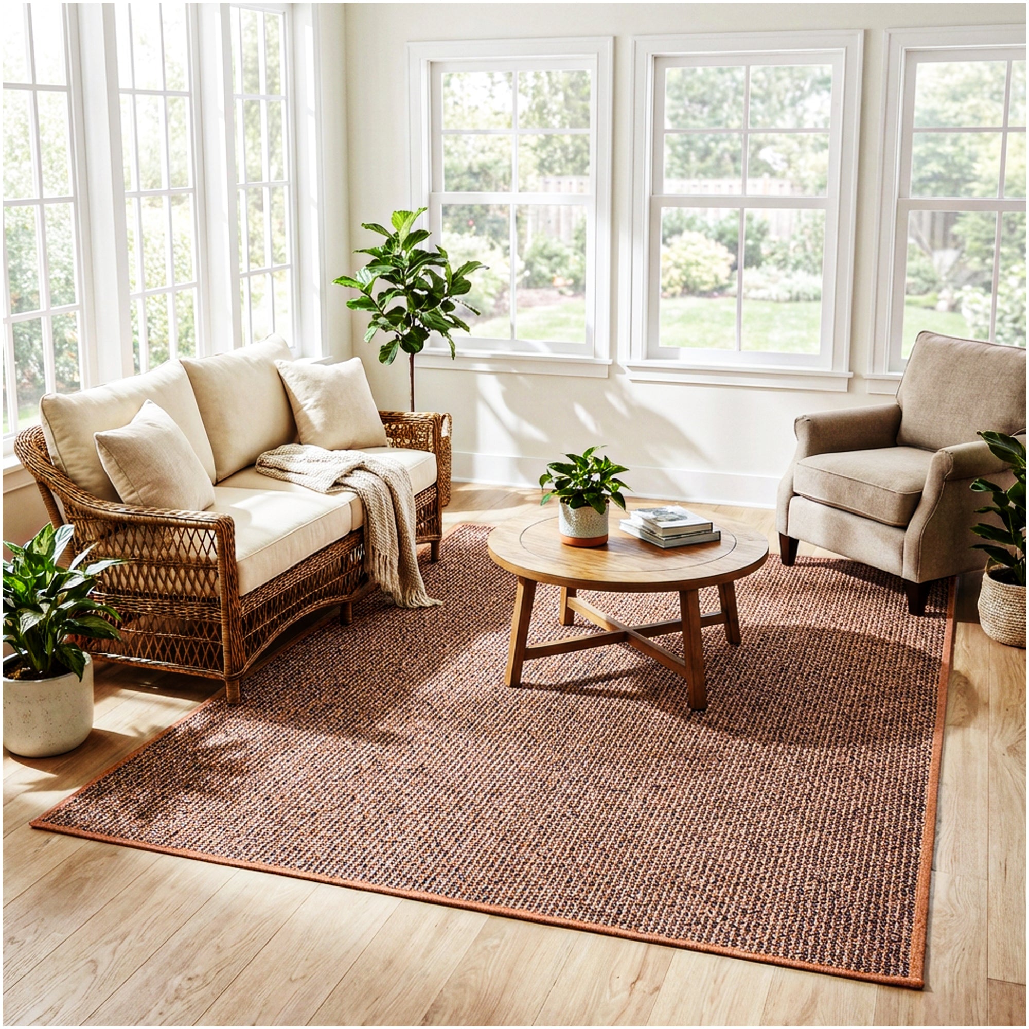 Natural Path Indoor/Outdoor Area Rug – Custom Sizes, 6 Colors