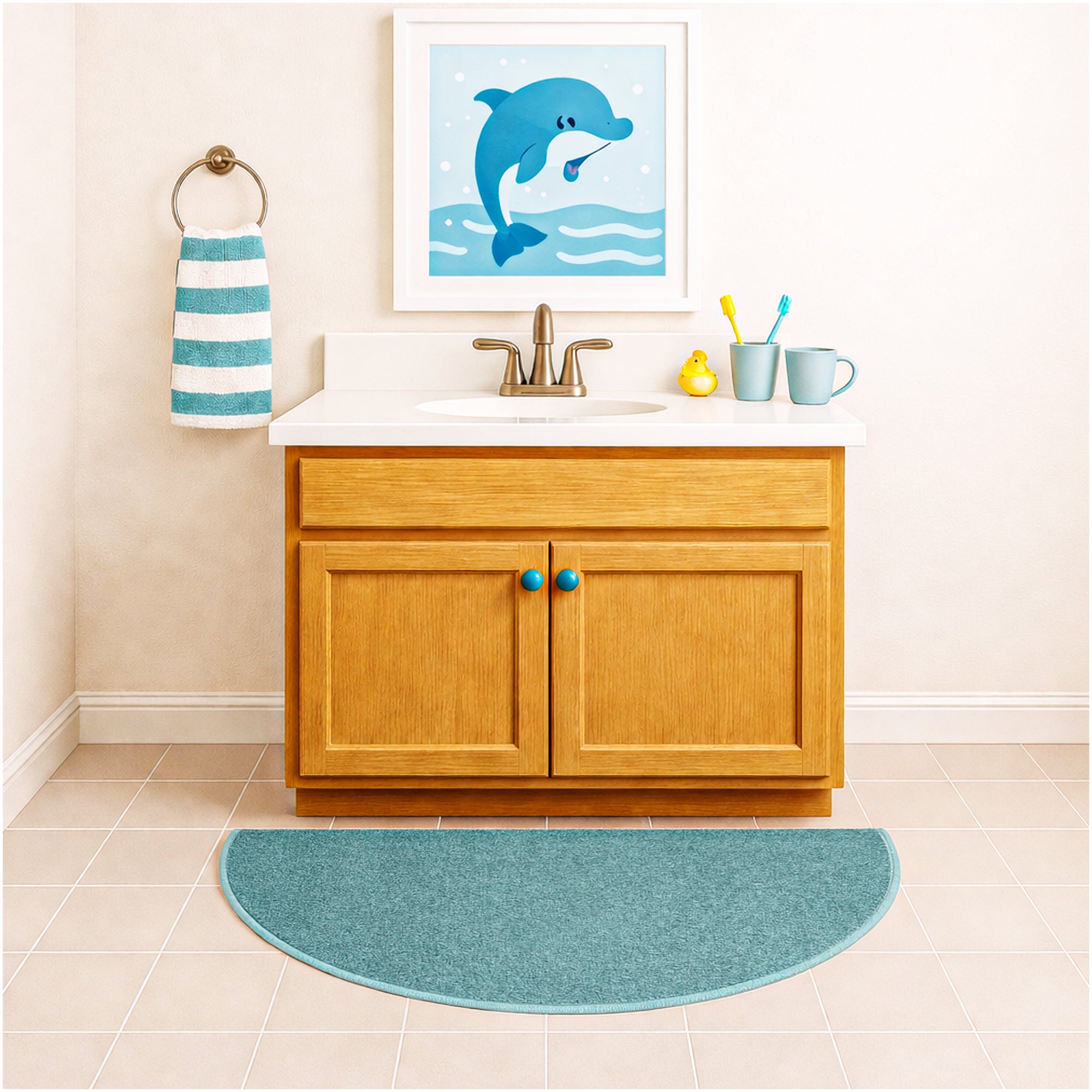 Kid Crossing Soft Area Rug – Colorful Collection, Custom Sizes Available