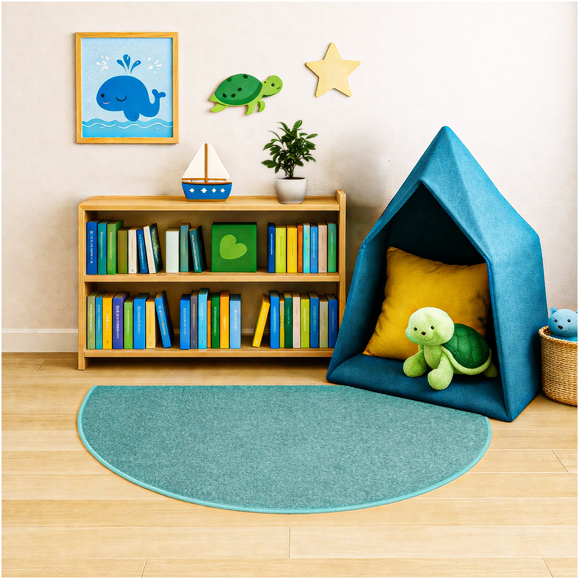 Kid Crossing Soft Area Rug – Colorful Collection, Custom Sizes Available