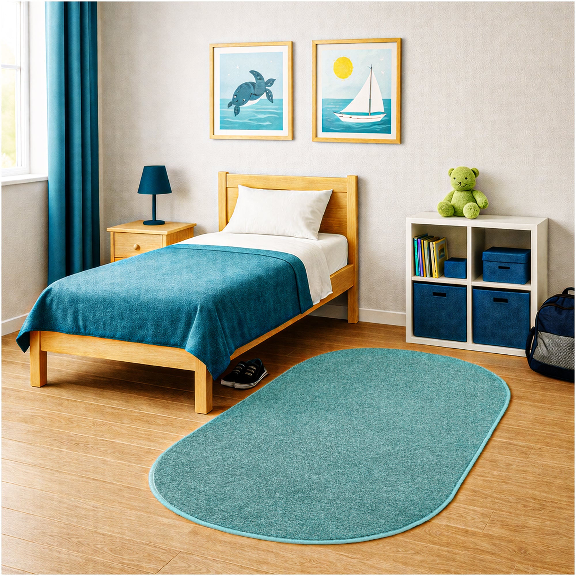 Kid Crossing Soft Area Rug – Colorful Collection, Custom Sizes Available