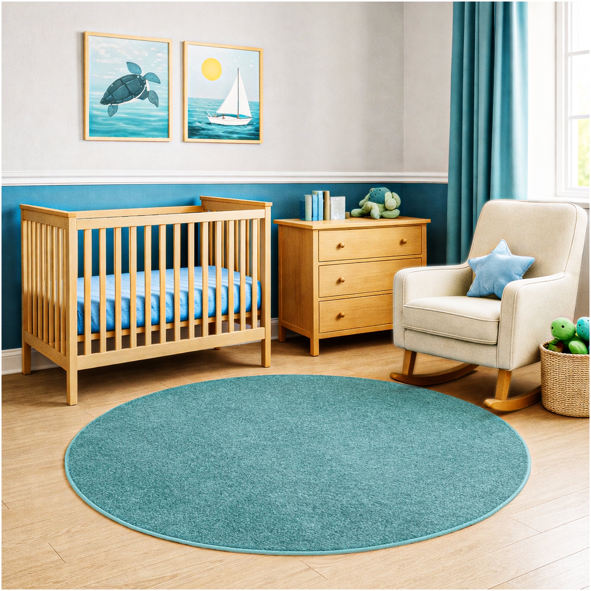 Kid Crossing Soft Area Rug – Colorful Collection, Custom Sizes Available - Sample
