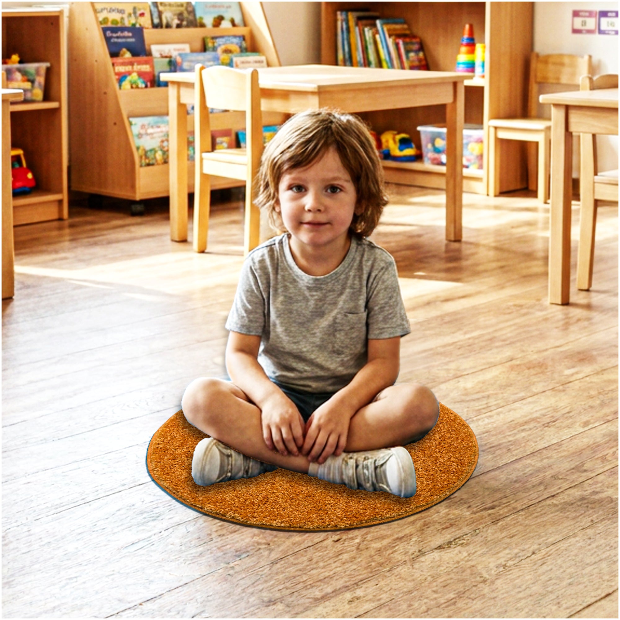 Children’s Classroom Carpet Circle Seats – Multiple Colors | 18” Round Soft Floor Cushions