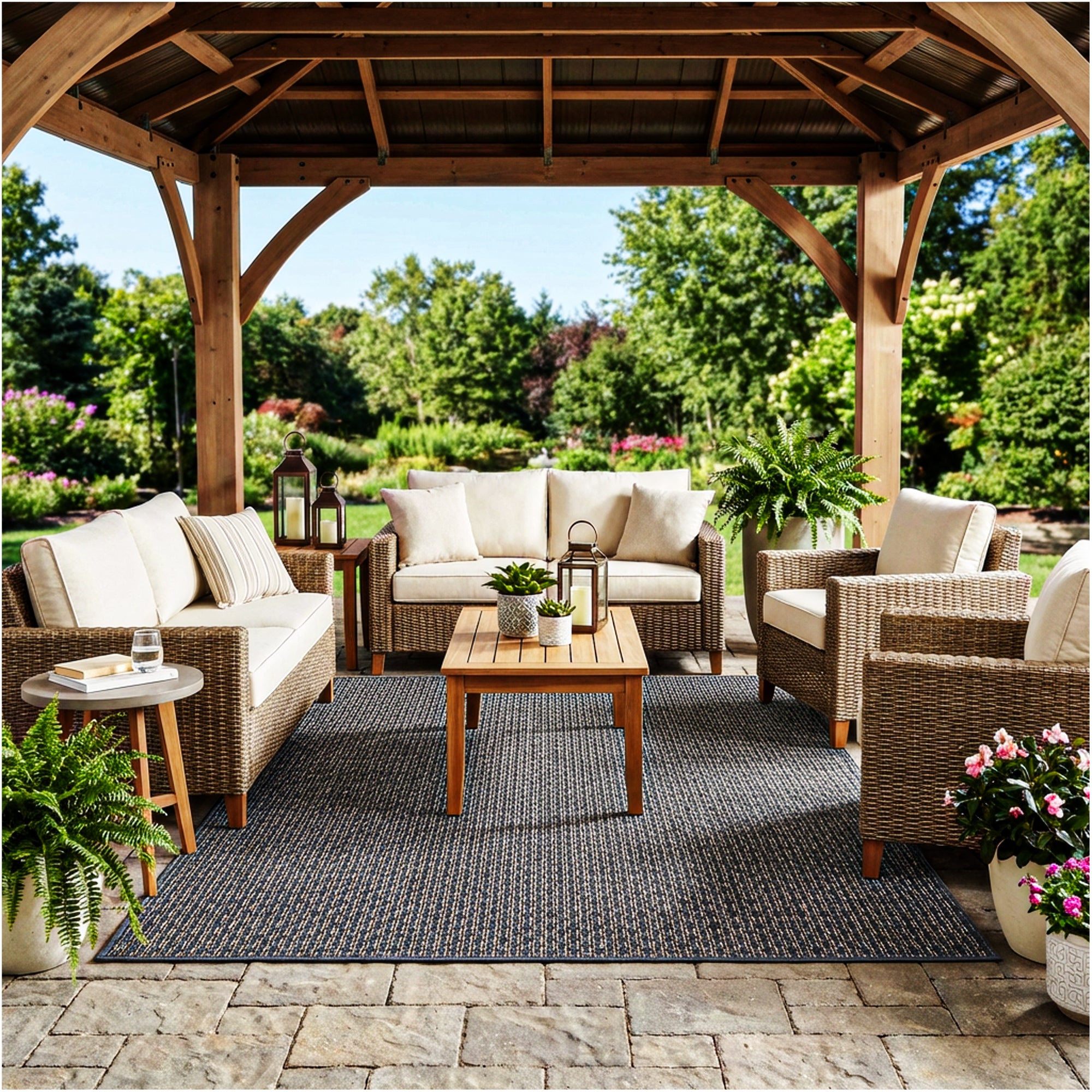 Pattern Play Level Loop Area Rug – Indoor/Outdoor | 5 Colors Available