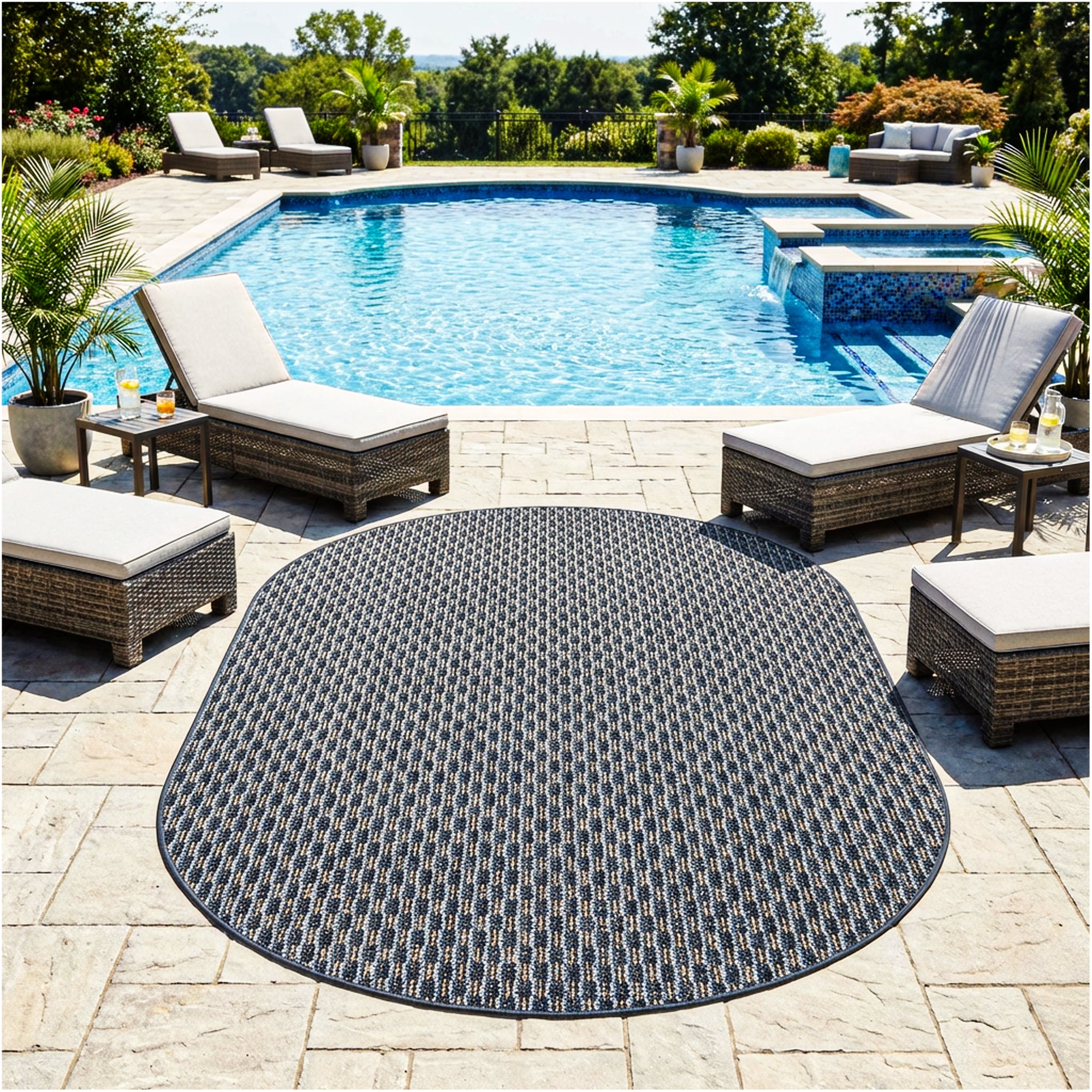 Pattern Play Level Loop Area Rug – Indoor/Outdoor | 5 Colors Available