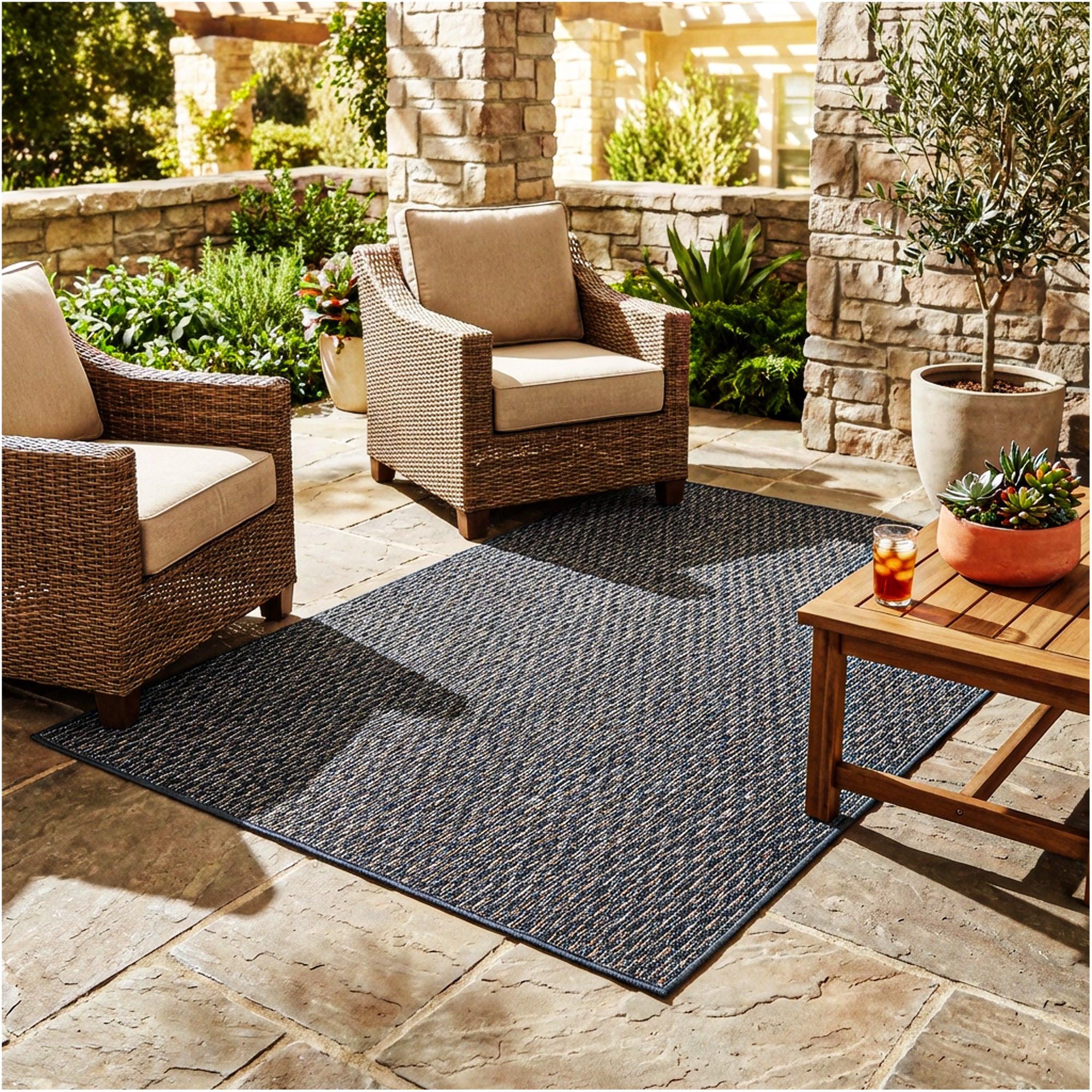 Pattern Play Level Loop Area Rug – Indoor/Outdoor | 5 Colors Available