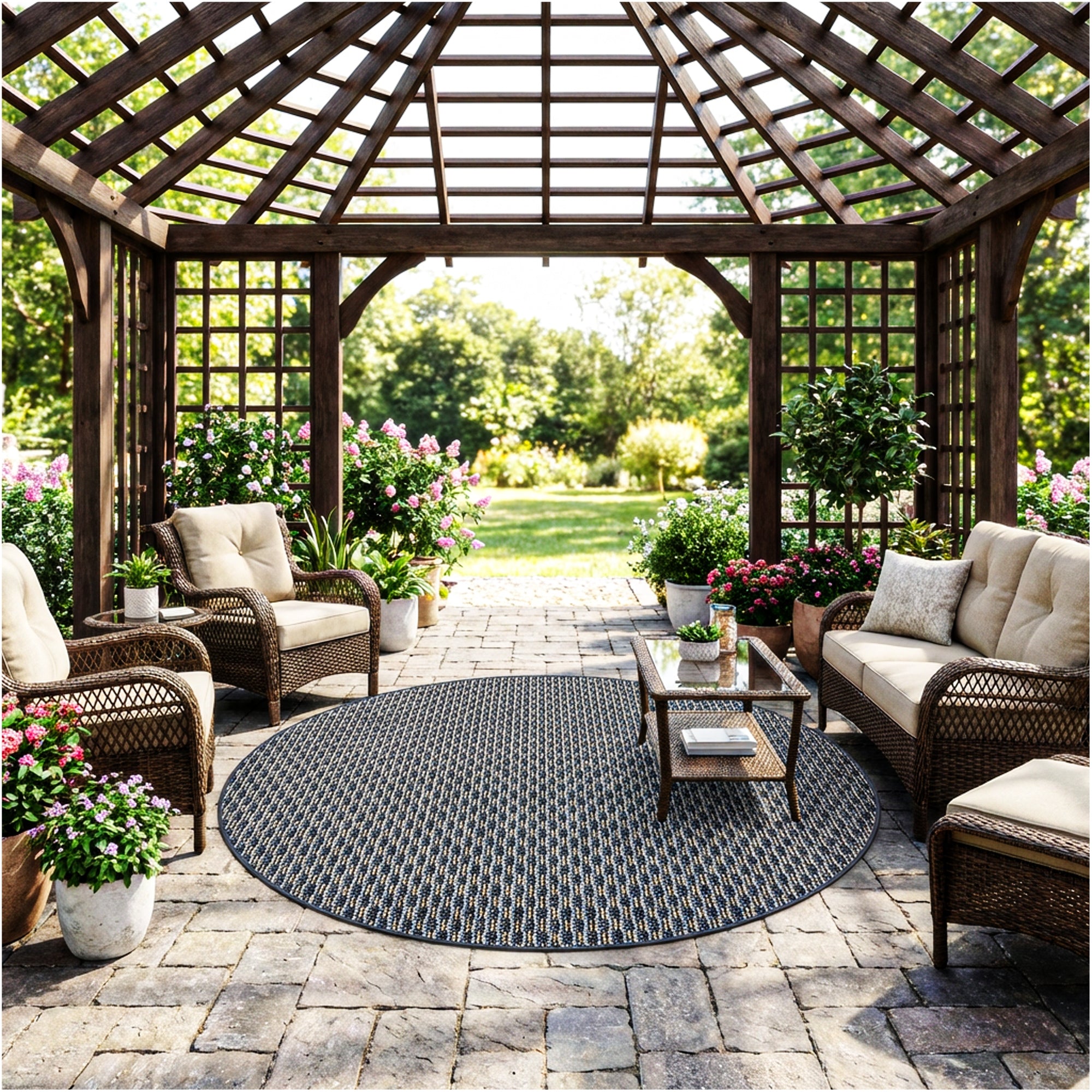 Pattern Play Level Loop Area Rug – Indoor/Outdoor | 5 Colors Available