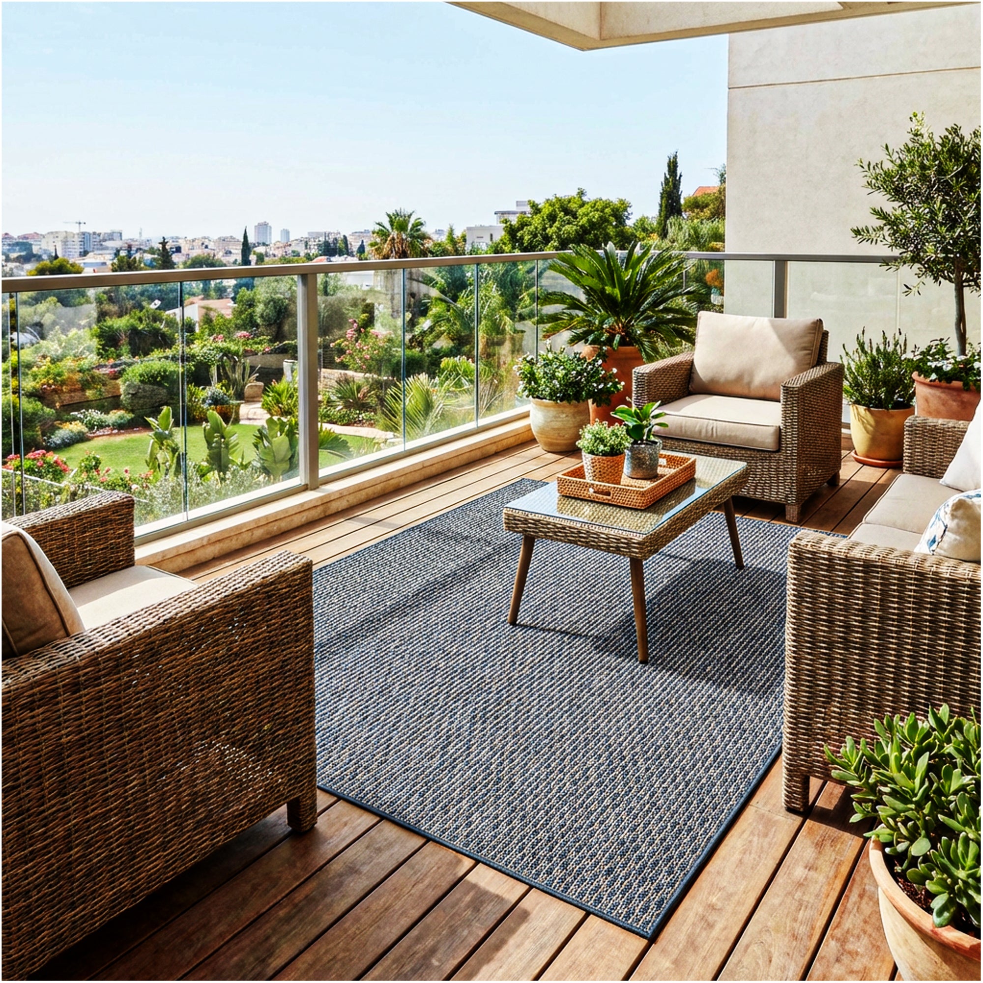 Pattern Play Level Loop Area Rug – Indoor/Outdoor | 5 Colors Available