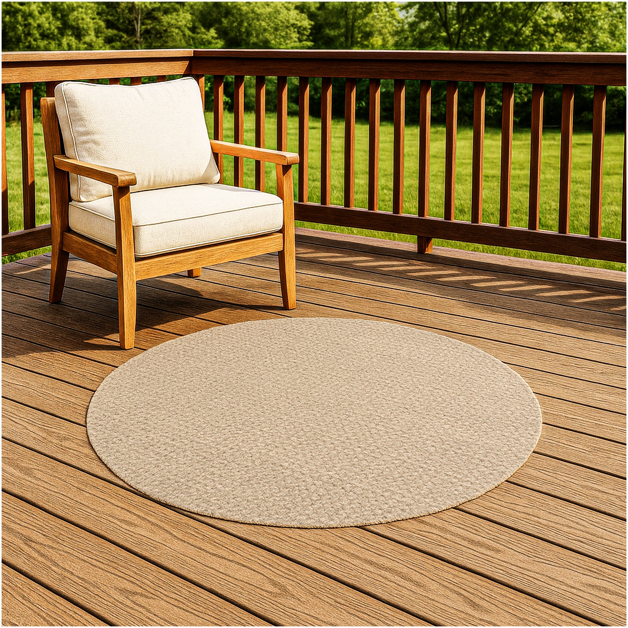 Interlace Waffle Pattern Indoor & Outdoor Rug – Eco-Friendly PET Fiber, Custom Sizes
