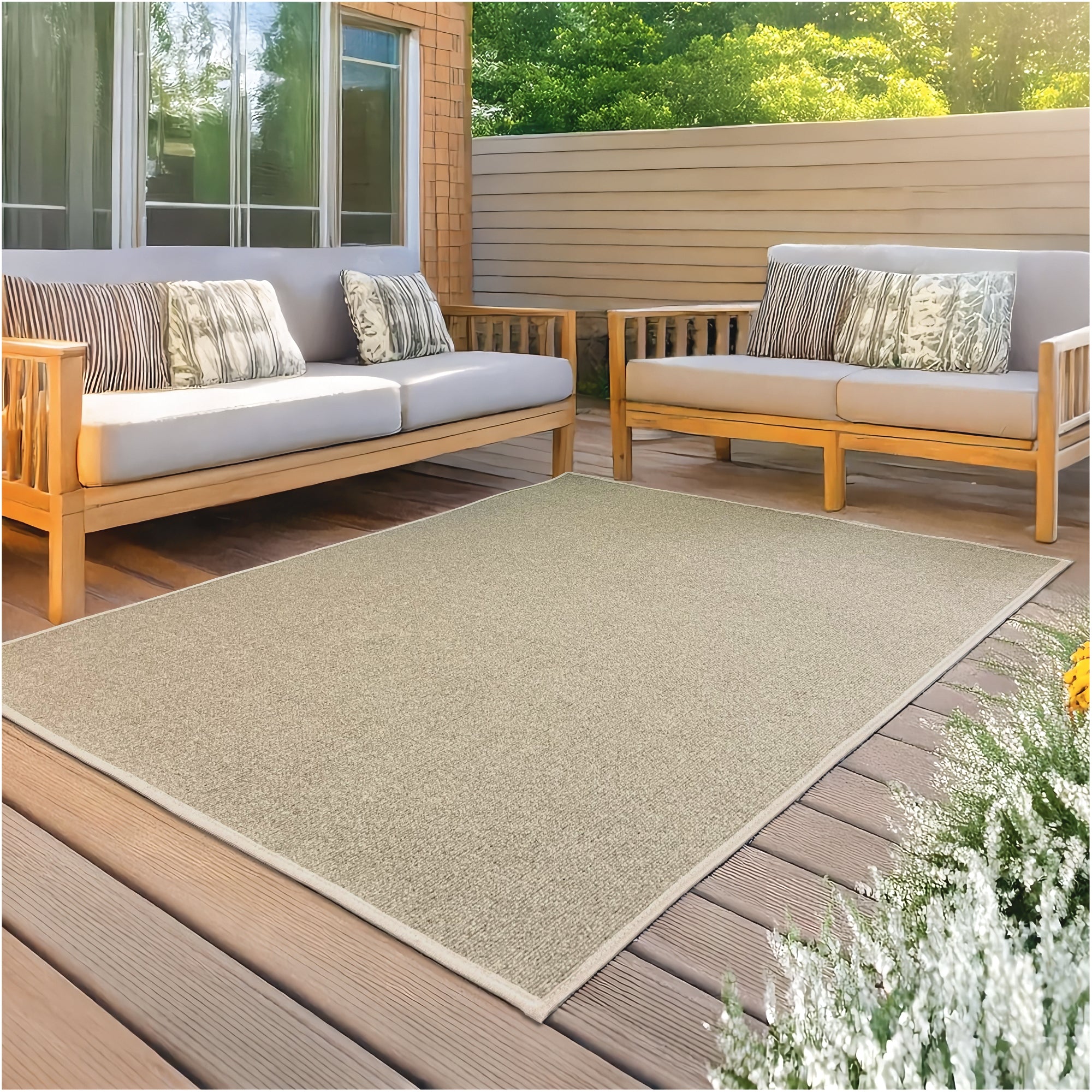 Roanoke Rib Indoor-Outdoor Area Rug in Custom Sizes - Sample