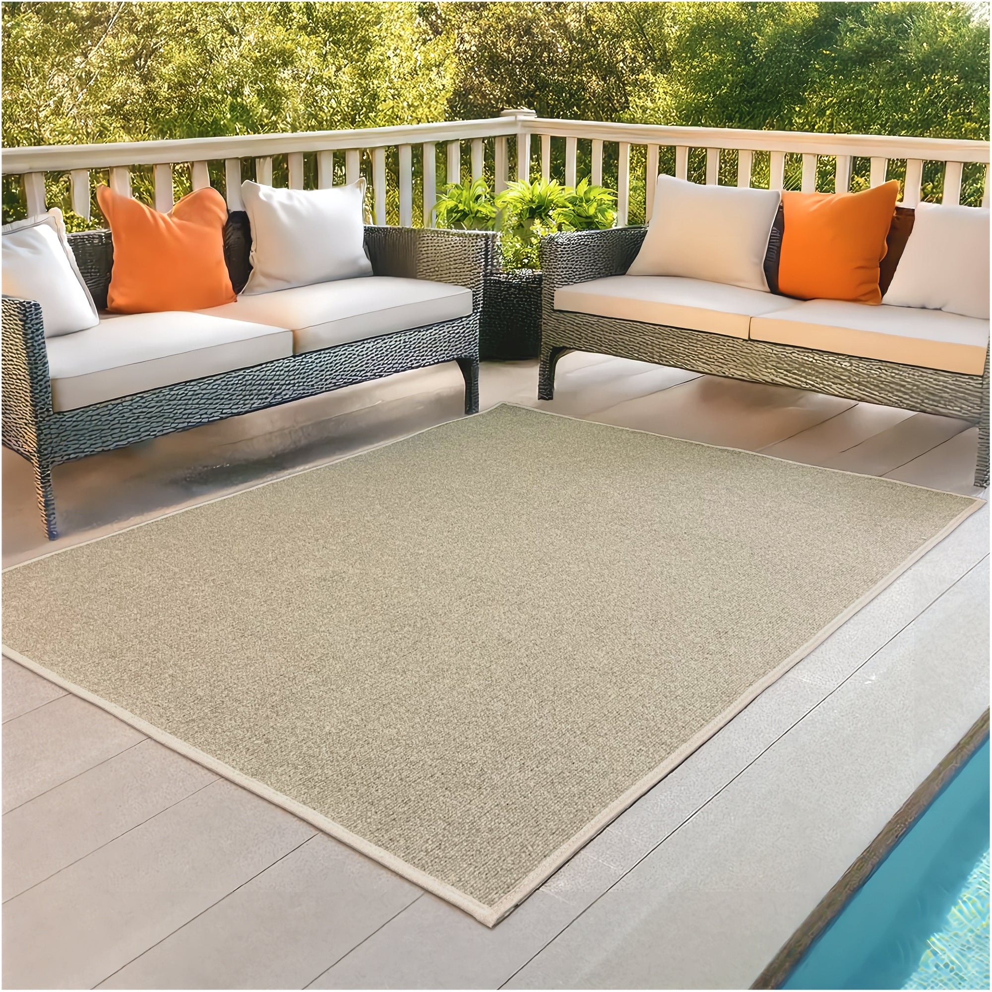 Roanoke Rib Indoor-Outdoor Area Rug in Custom Sizes - Sample