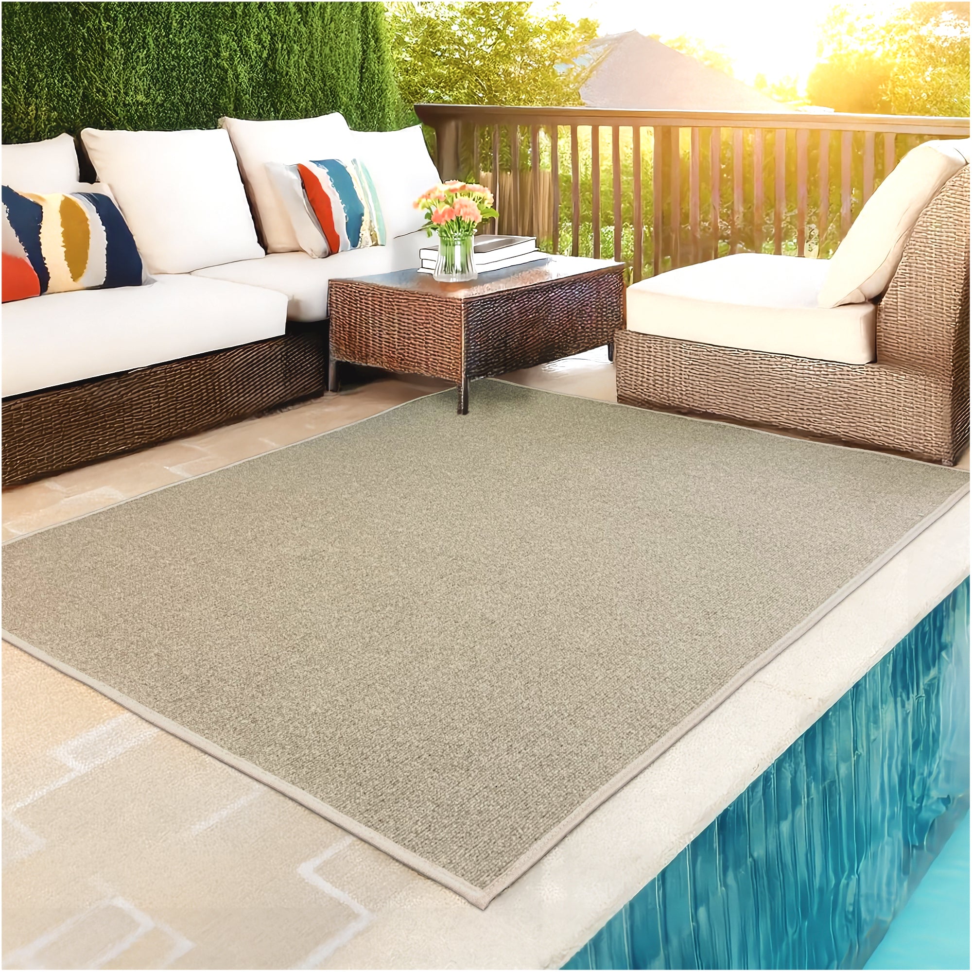 Roanoke Rib Indoor-Outdoor Area Rug in Custom Sizes - Sample