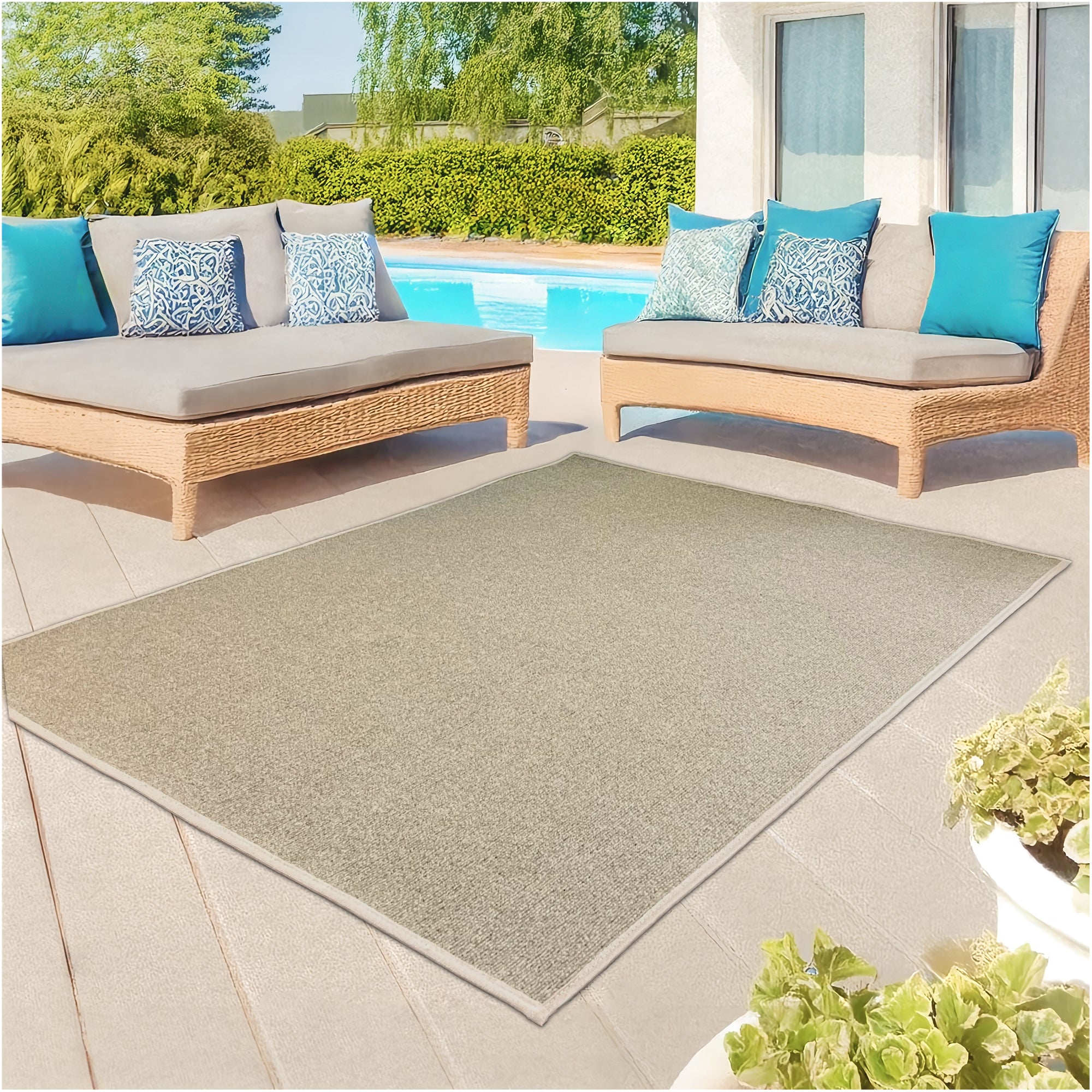 Roanoke Rib Indoor-Outdoor Area Rug in Custom Sizes - Sample
