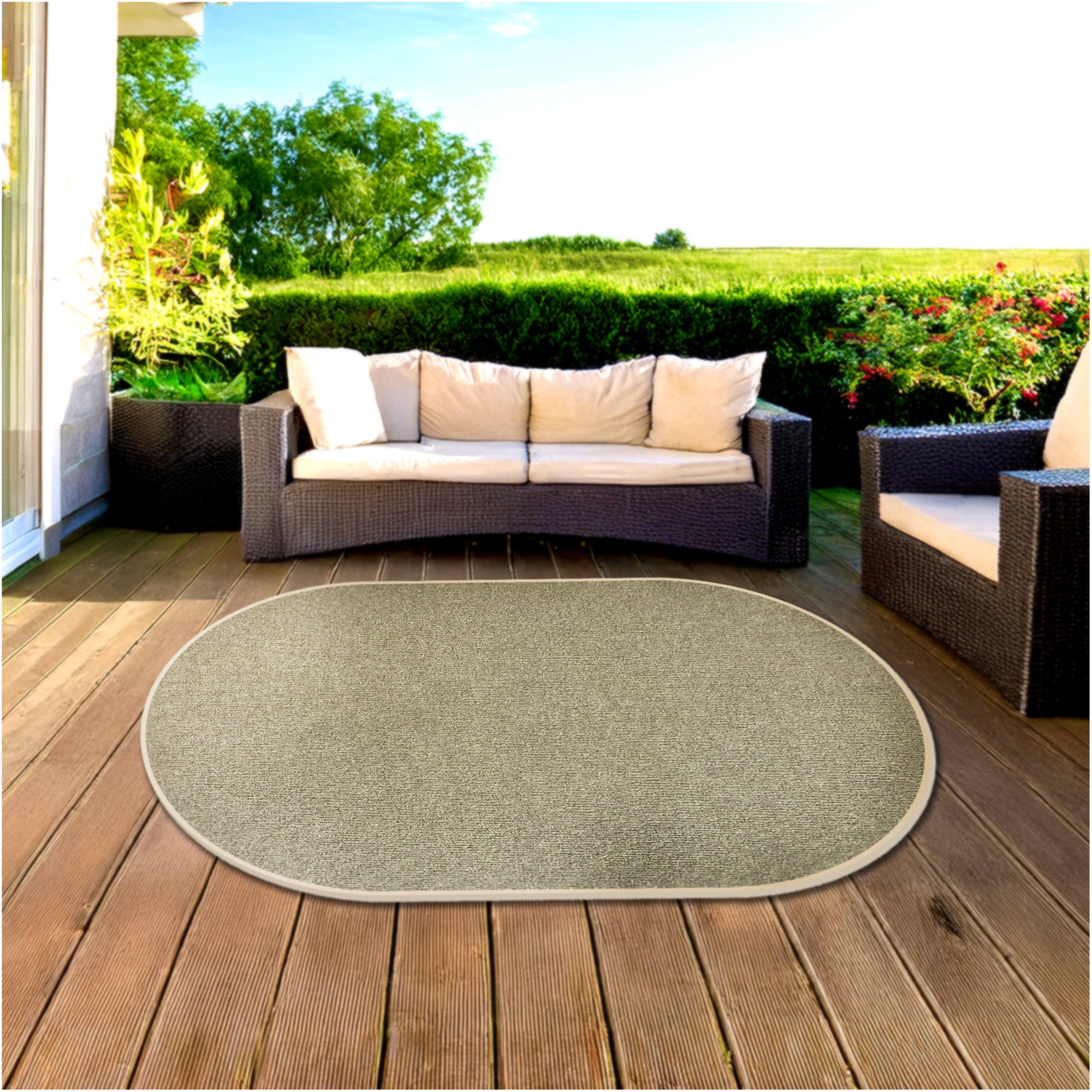 Roanoke Rib Indoor-Outdoor Area Rug in Custom Sizes - Sample
