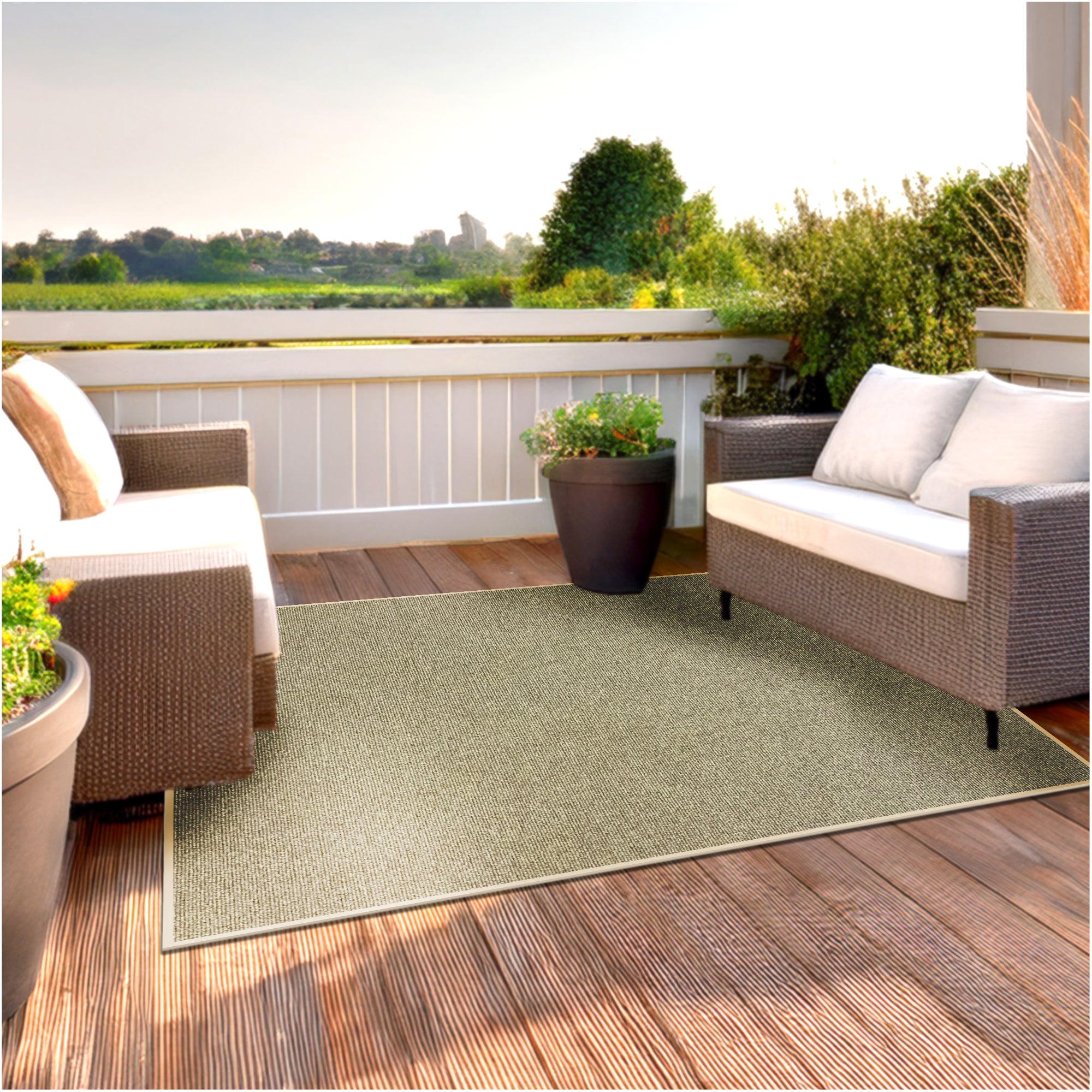 Roanoke Rib Indoor-Outdoor Area Rug in Custom Sizes - Sample