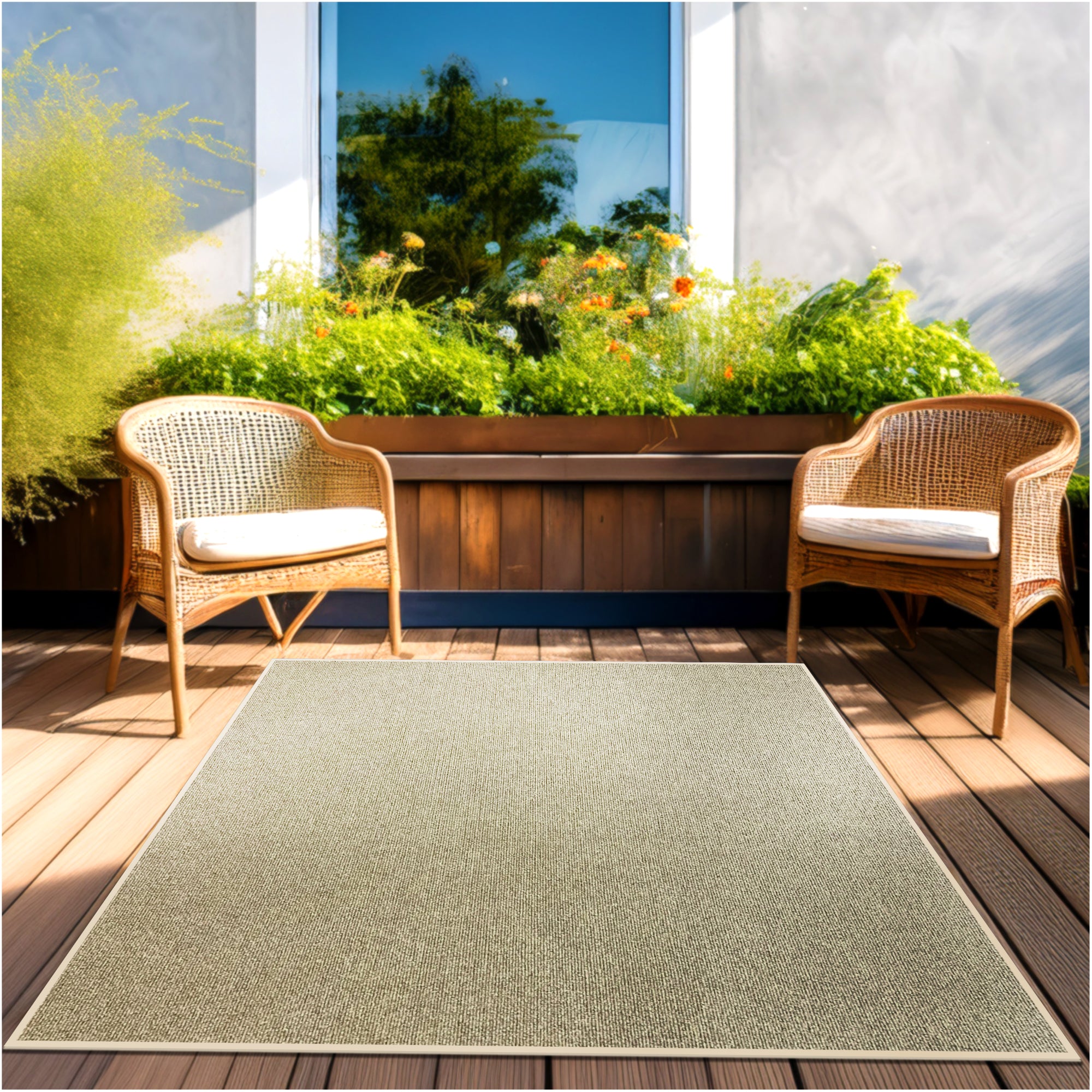 Roanoke Rib Indoor-Outdoor Area Rug in Custom Sizes - Sample