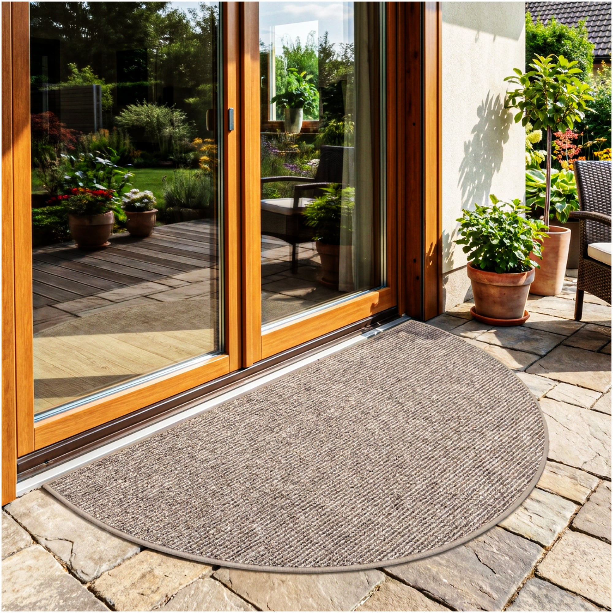 Wassaw Ribbed Indoor/Outdoor Area Rug – Lightweight PET Fiber, 6 Colors