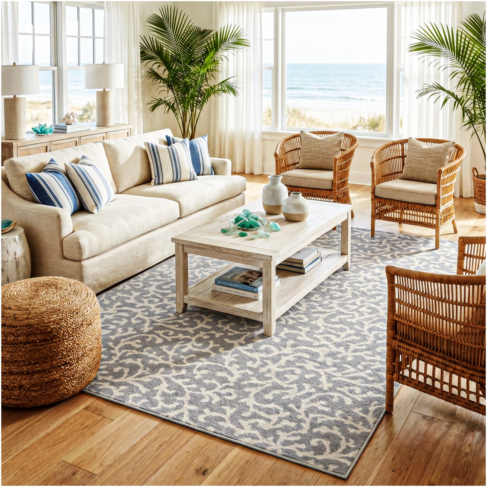 Milliken Coral Springs Indoor Area Rug | Standard Sizes & Color Options