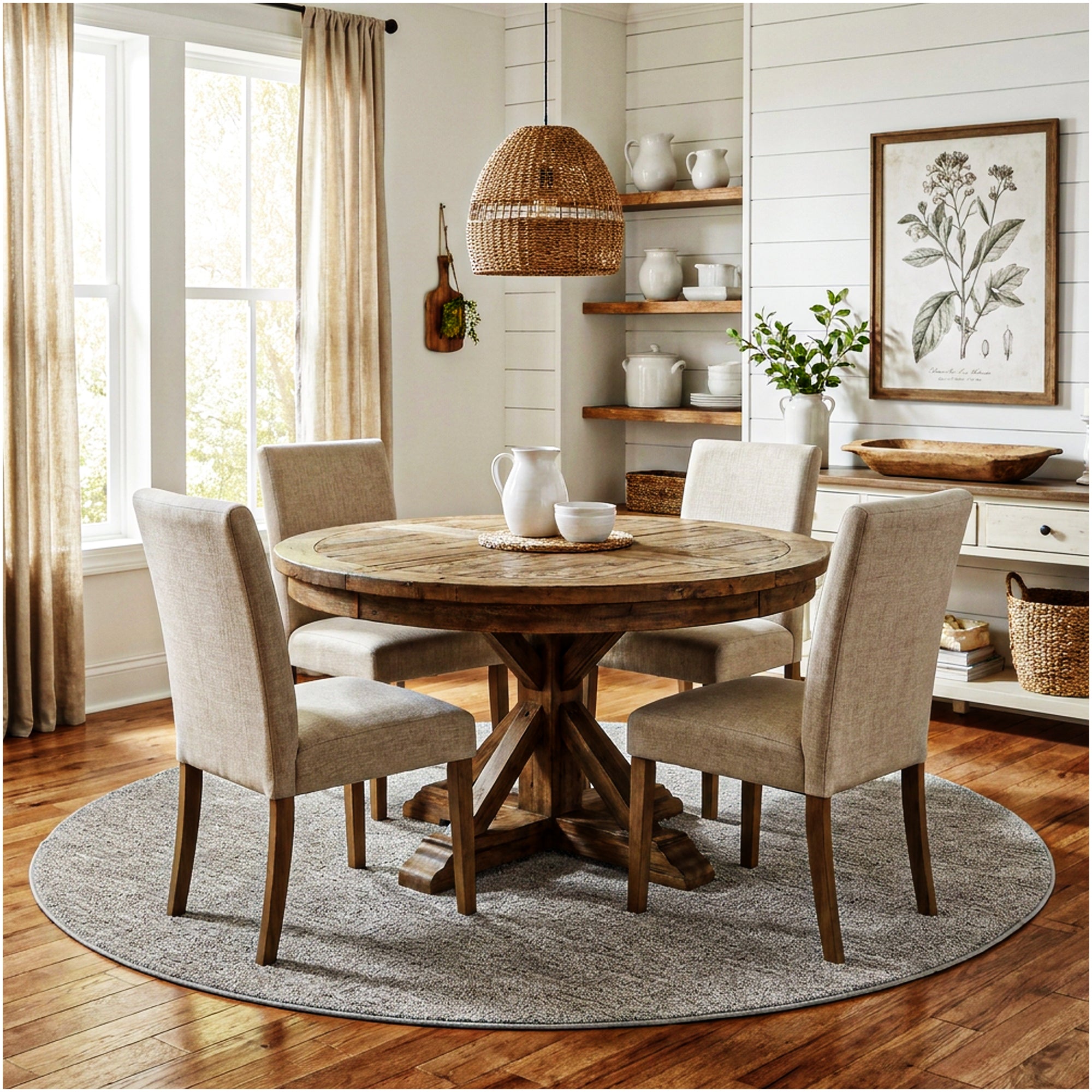 Neutral Geometric Weave Indoor Area Rug | Standard Sizes & Colors