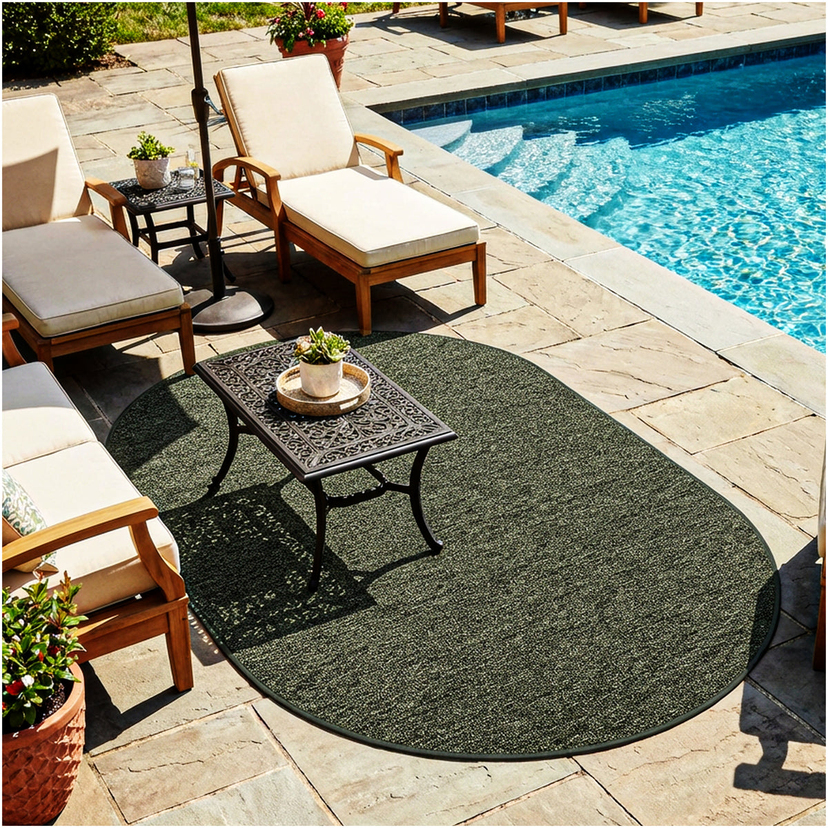 Outside Agenda Indoor Outdoor Rug | Durable Level Loop Rug in Custom Sizes