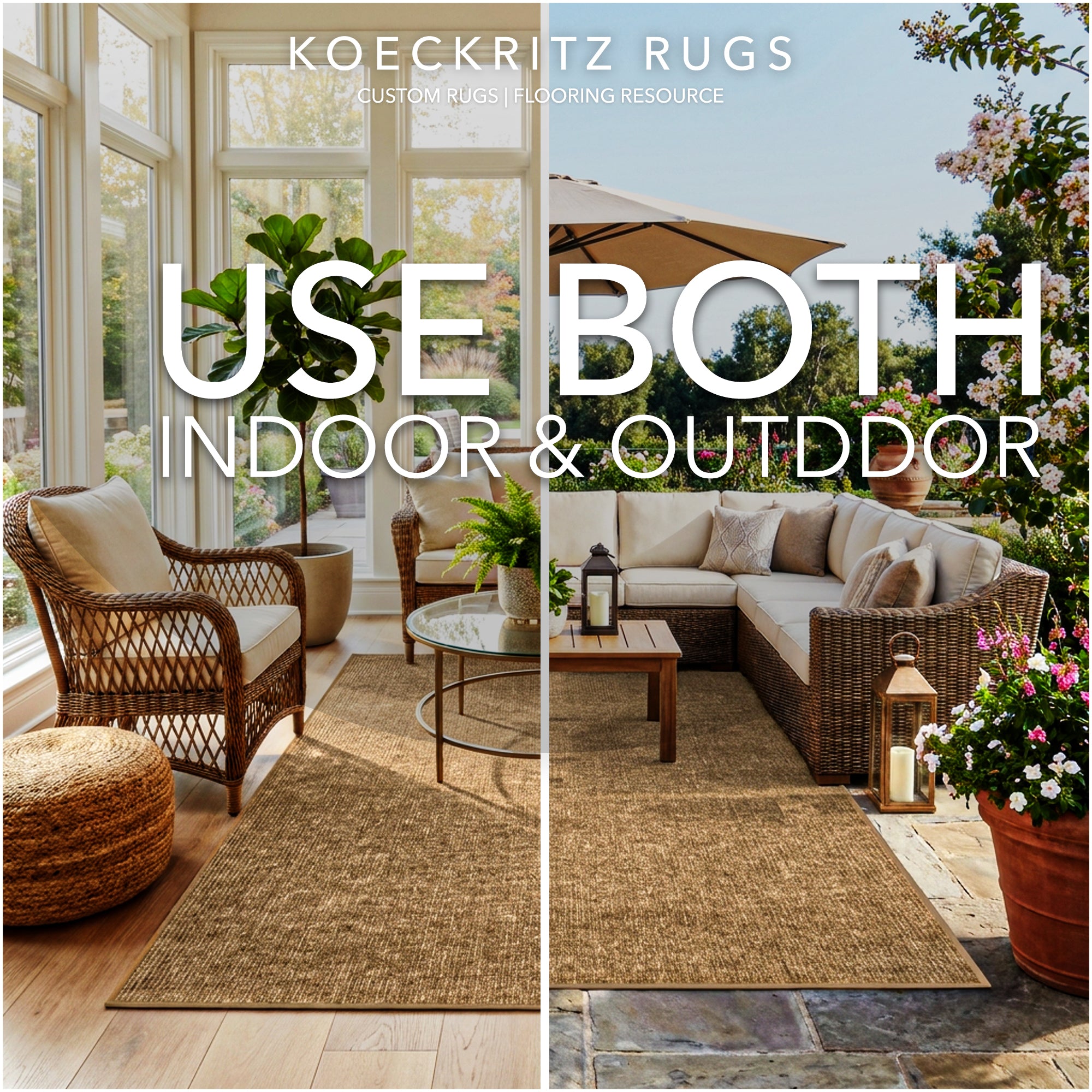 Wassaw Ribbed Indoor/Outdoor Area Rug – Lightweight PET Fiber, 6 Colors
